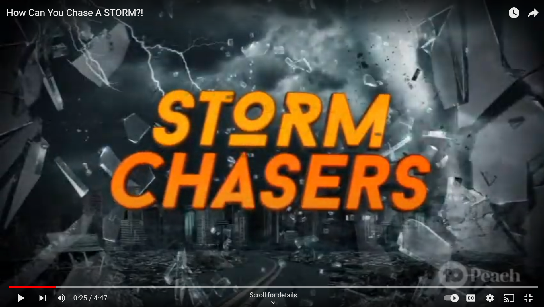 'Storm Chasers', produced for Scope, Network Ten. 
What do you do when you're producing a story about chasing storms but it's a beautiful sunny day? You fake it of course... 