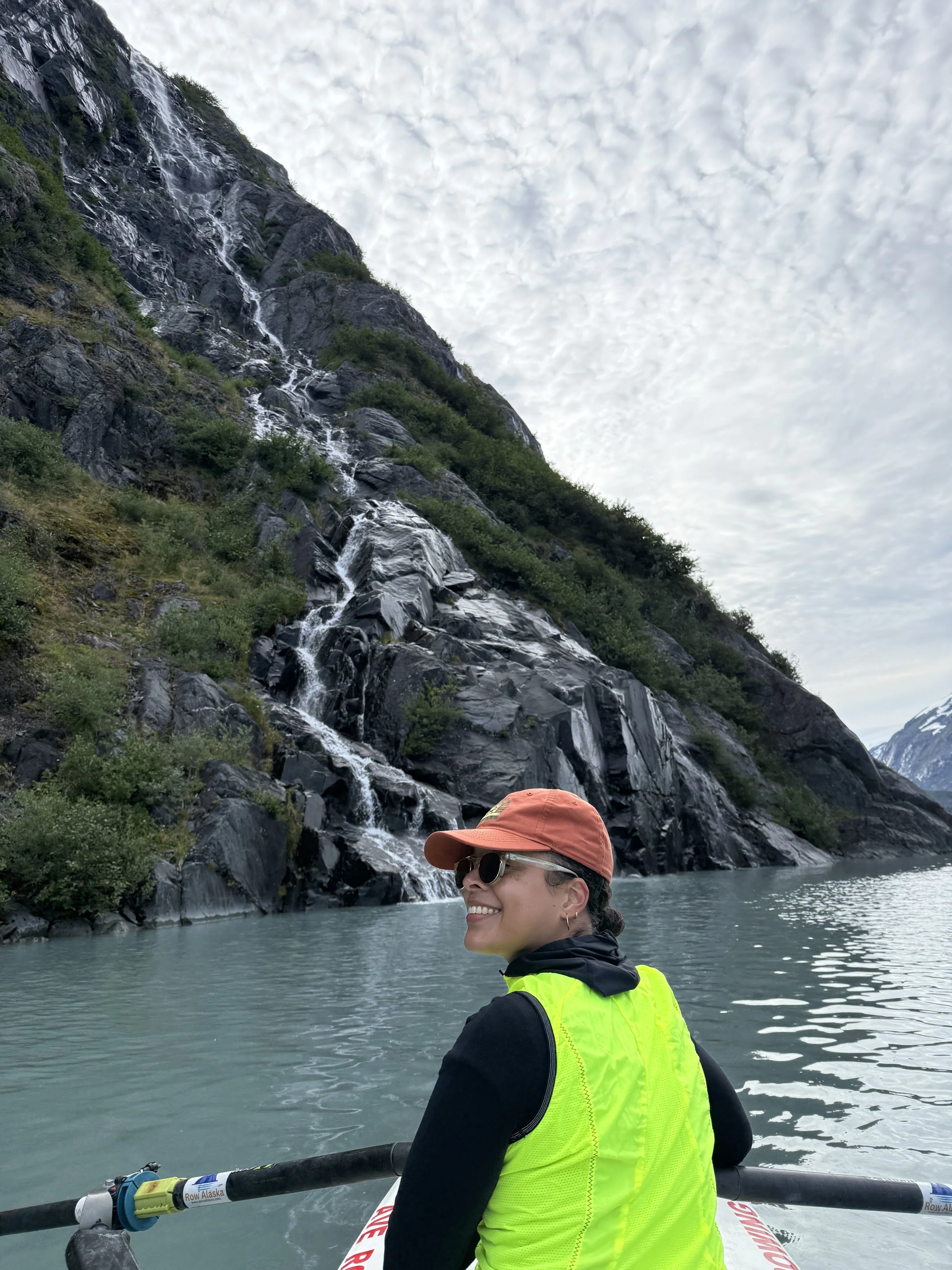 One of the many waterfalls you will see when you Row Alaska