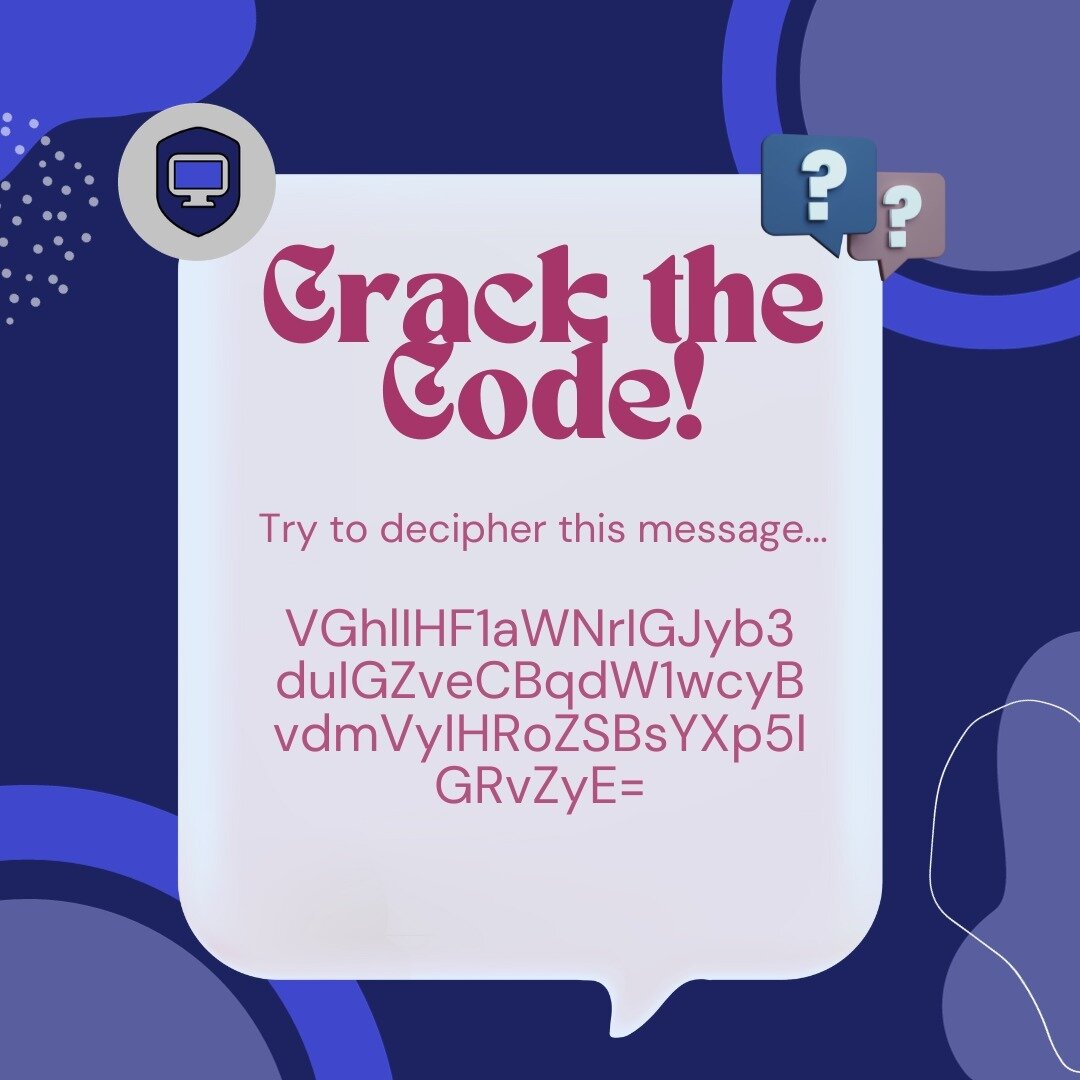 Write solutions in the comments!
Secret Message: VGhlIHF1aWNrIGJyb3duIGZveCBqdW1wcyBvdmVyIHRoZSBsYXp5IGRvZyE=
Hint: What encoding scheme always ends with &quot;=&quot;?