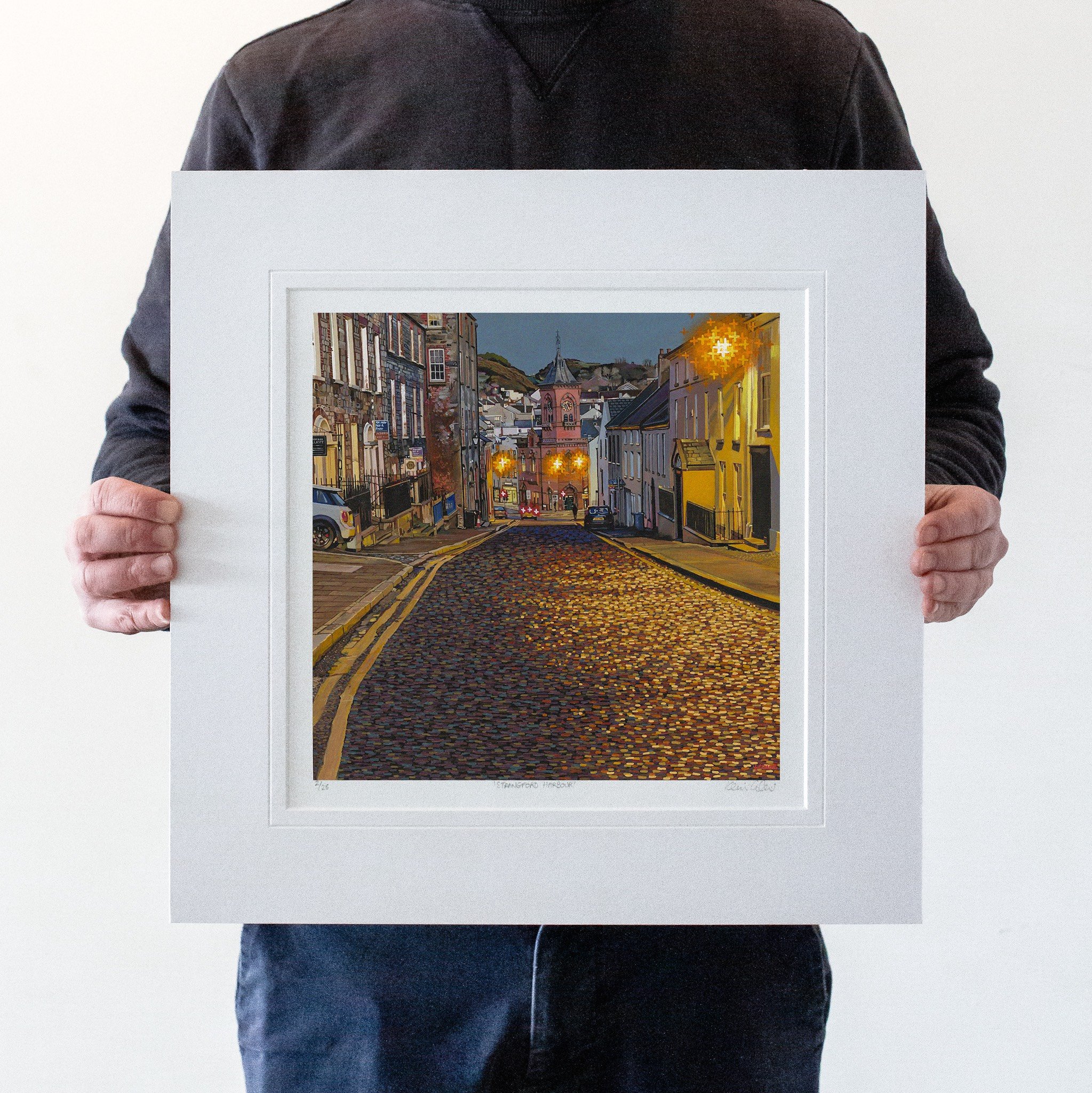 'Looking Down English Street,Downpatrick' mounted.jpg