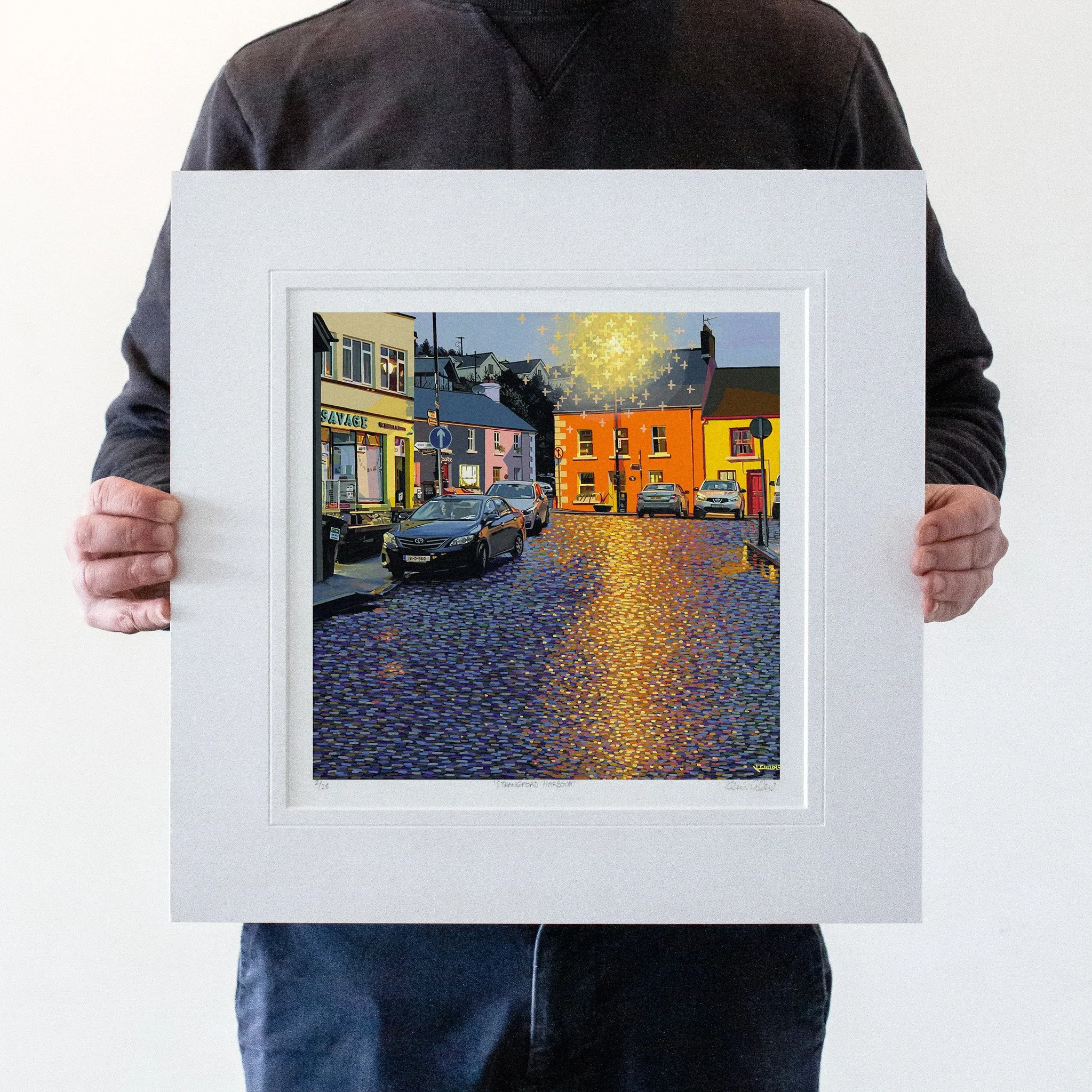 Exploring Carlingford at Dusk Mounted.jpg