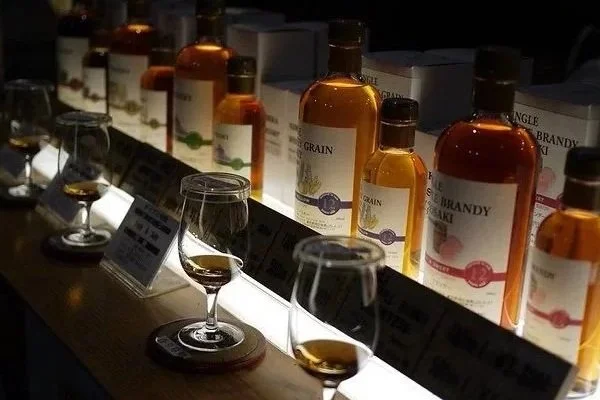 Bottles of Nikka Whisky a private tasting