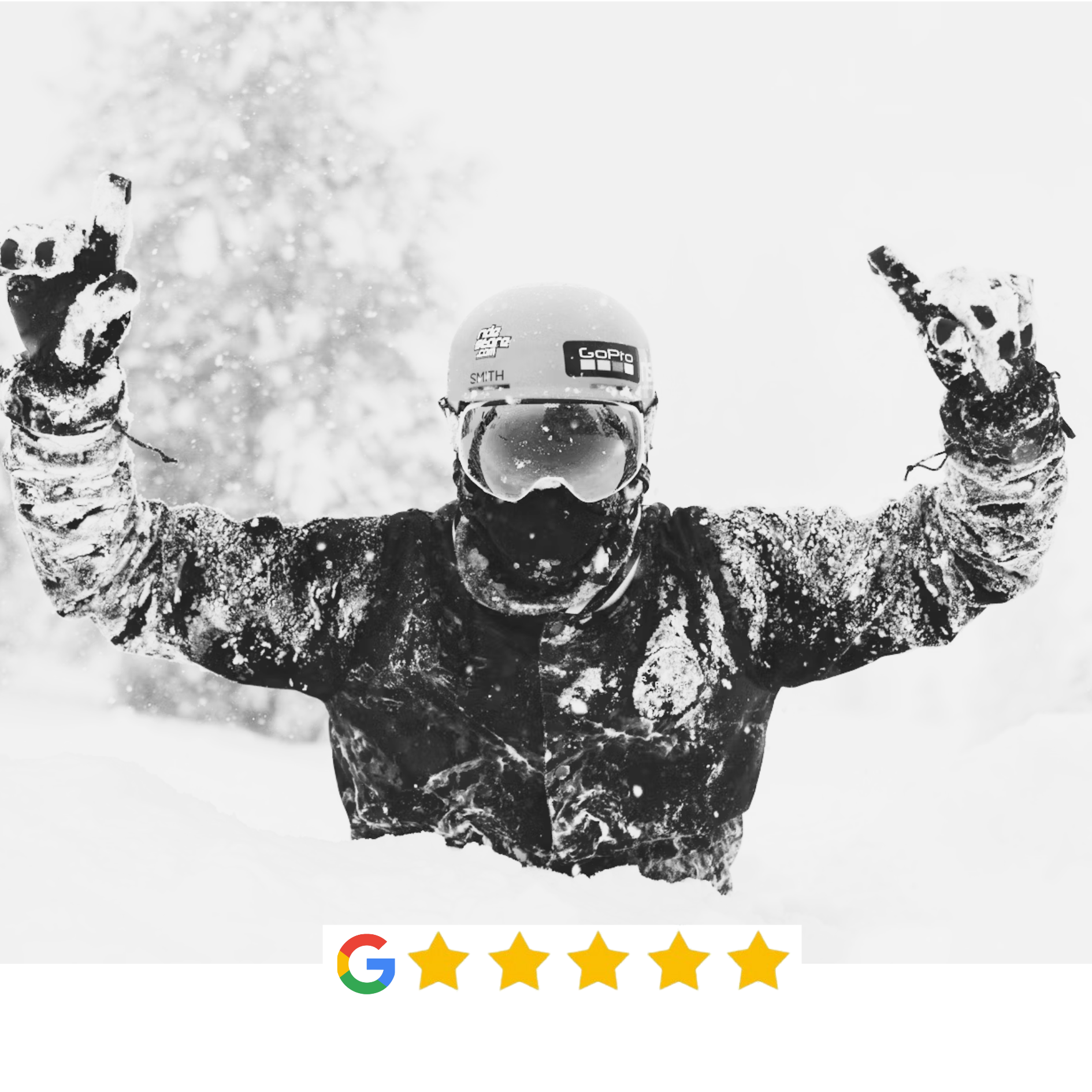 Skier in Powder Hakuba Japan