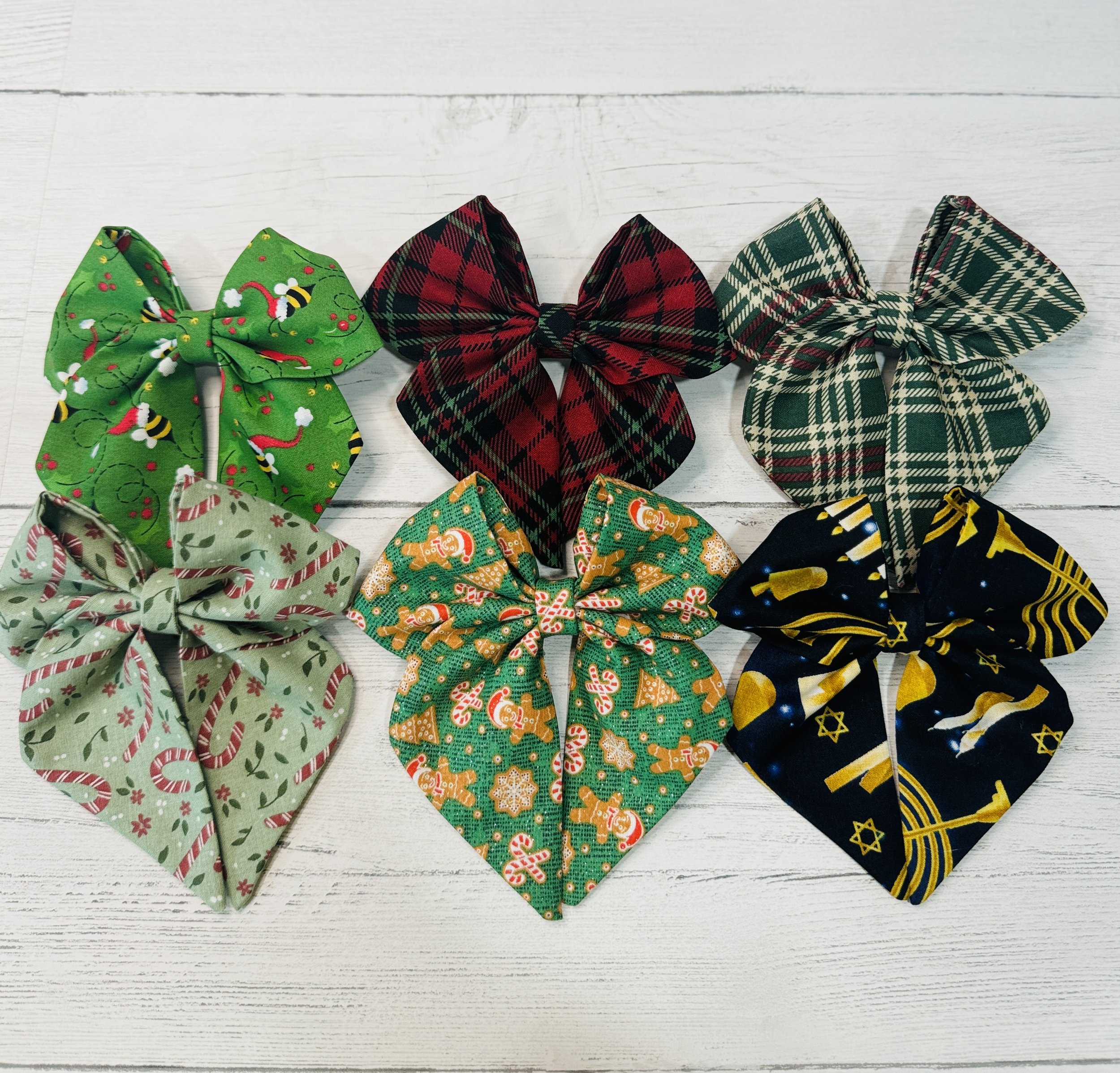Christmas and Hanukkah Bow Hair Clips