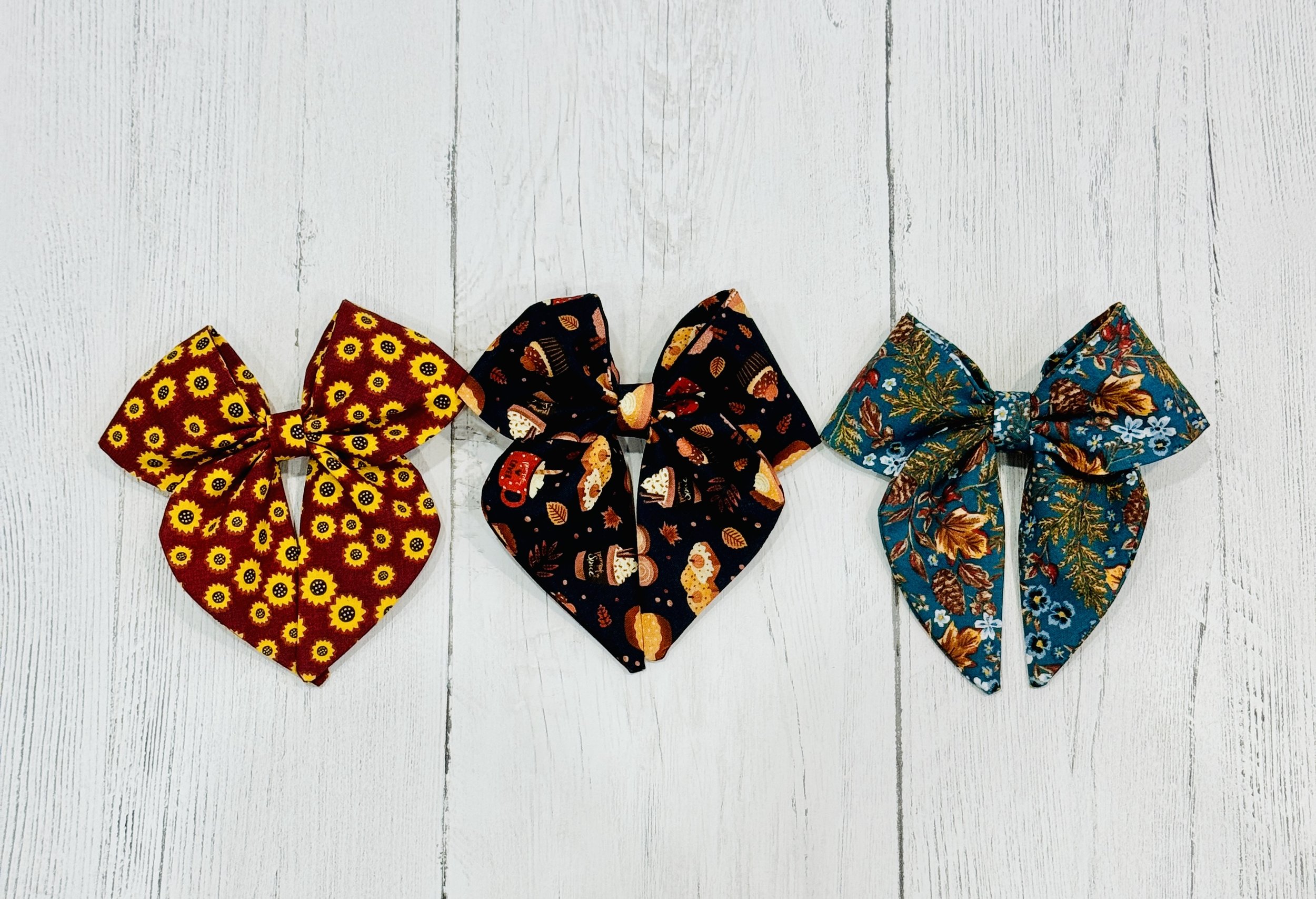 Fall Bow Hair Clips
