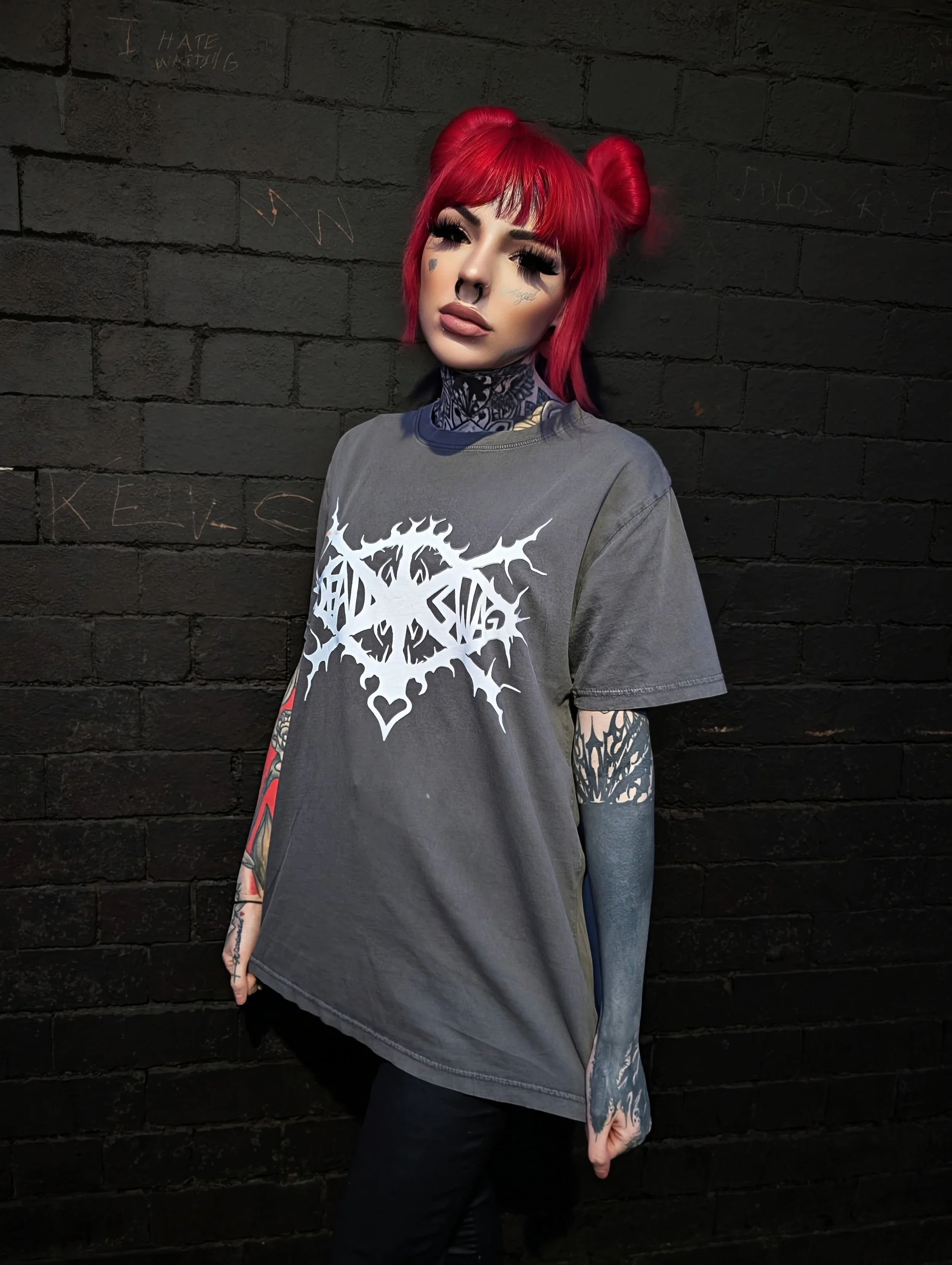 DeadMetal 2024 – Stone Wash Grey Organic T-Shirt