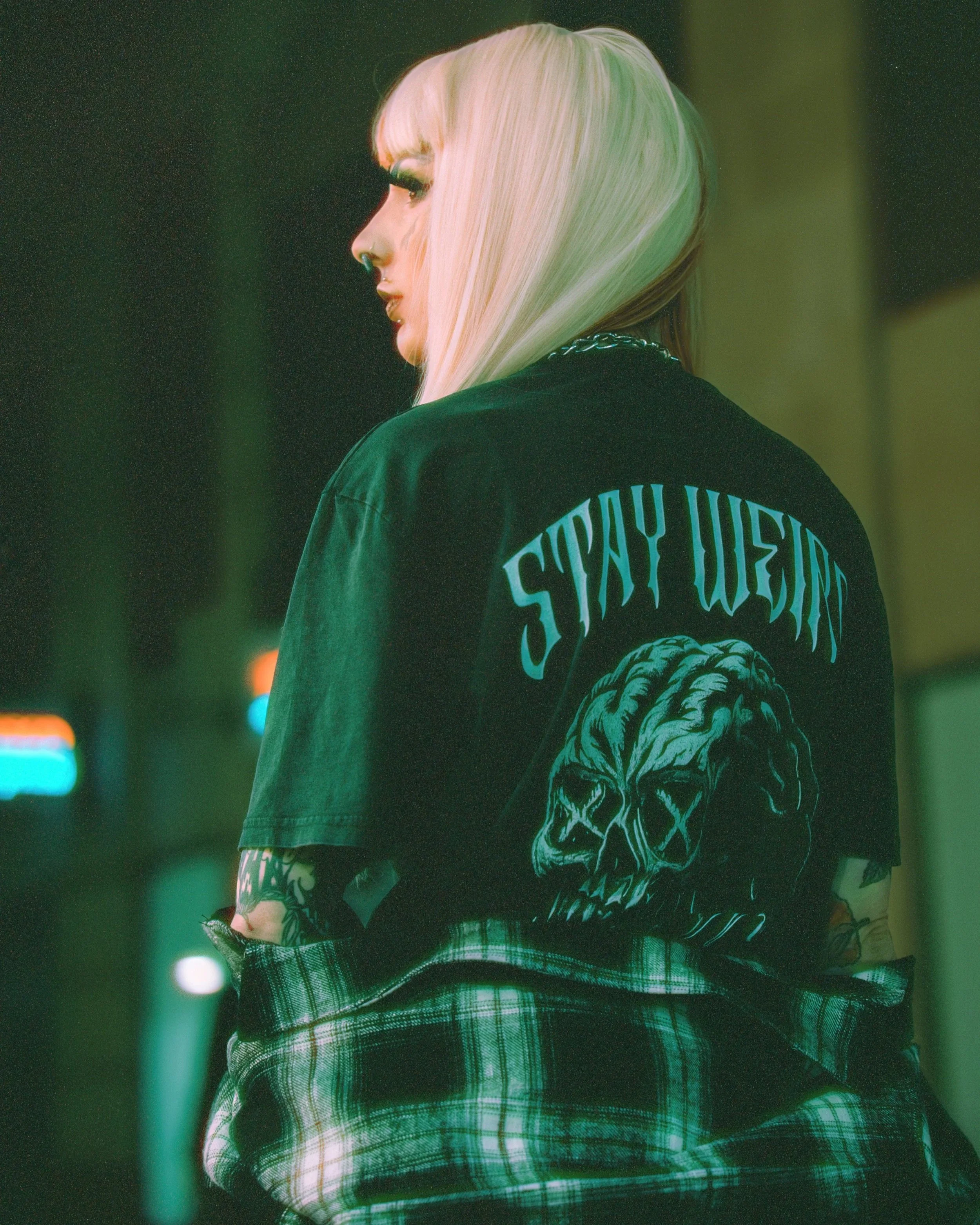 STAY WEIRD AM25 TEE