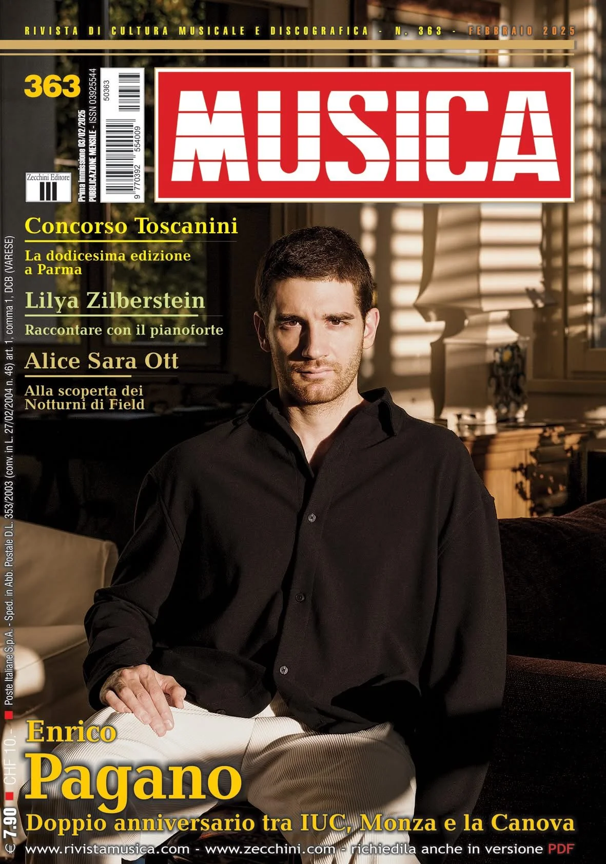 Enrico Pagano sulla copertina di Musica