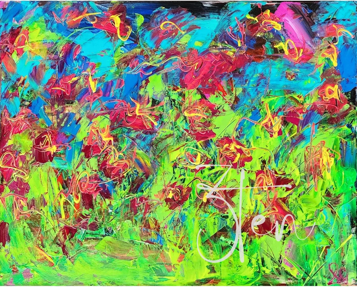 LEE'S FLOWERS #6 original by Sherry Christopher
