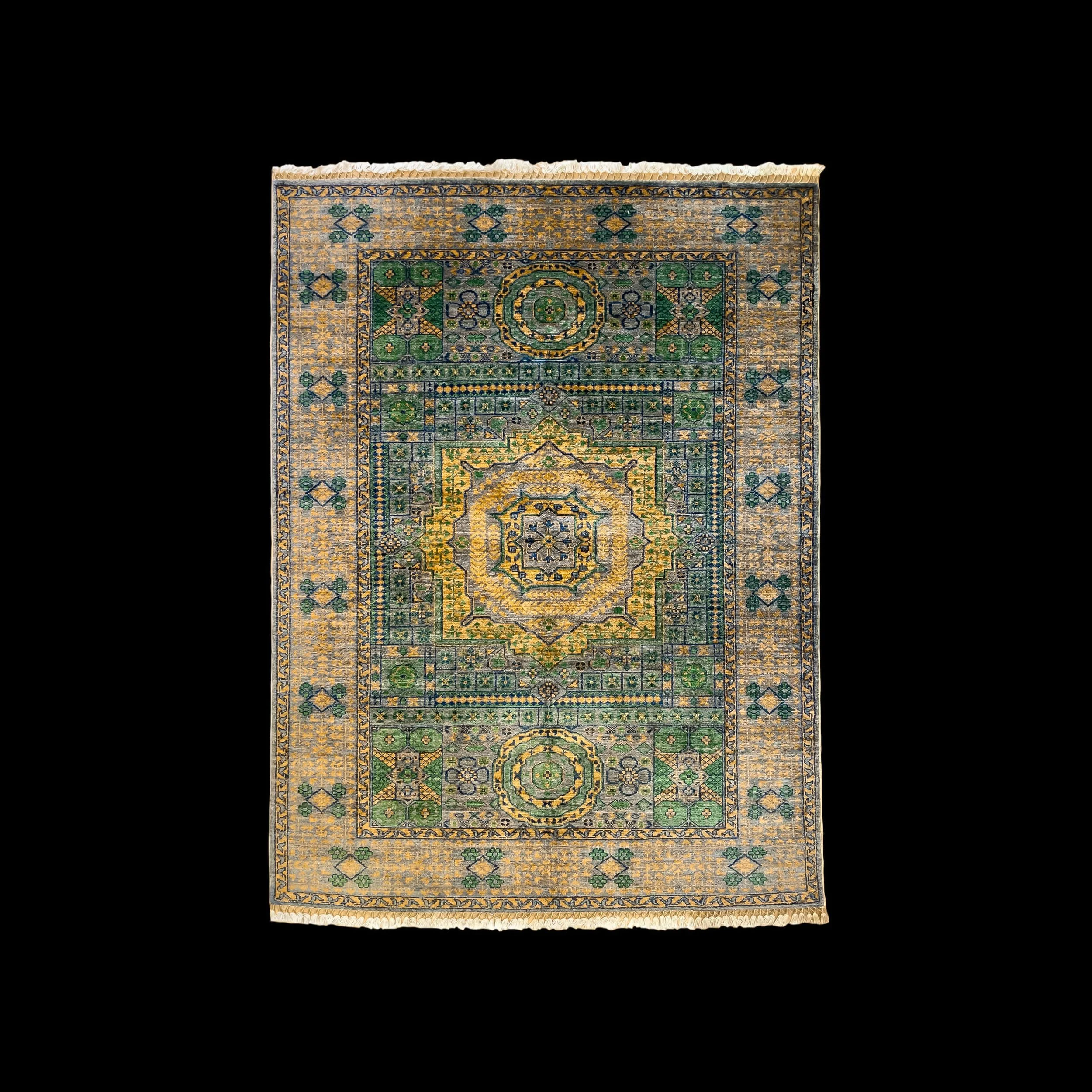 Emerald_Gold_Tribal_Rug_Wool_Handwoven_RosewoodGallery1.jpg