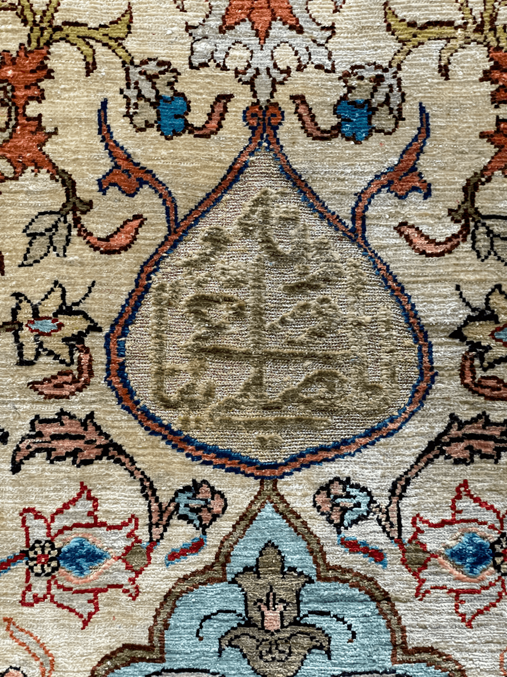 Hereke Silk Rug 1960s Turkish Rosewood Gallery1.webp