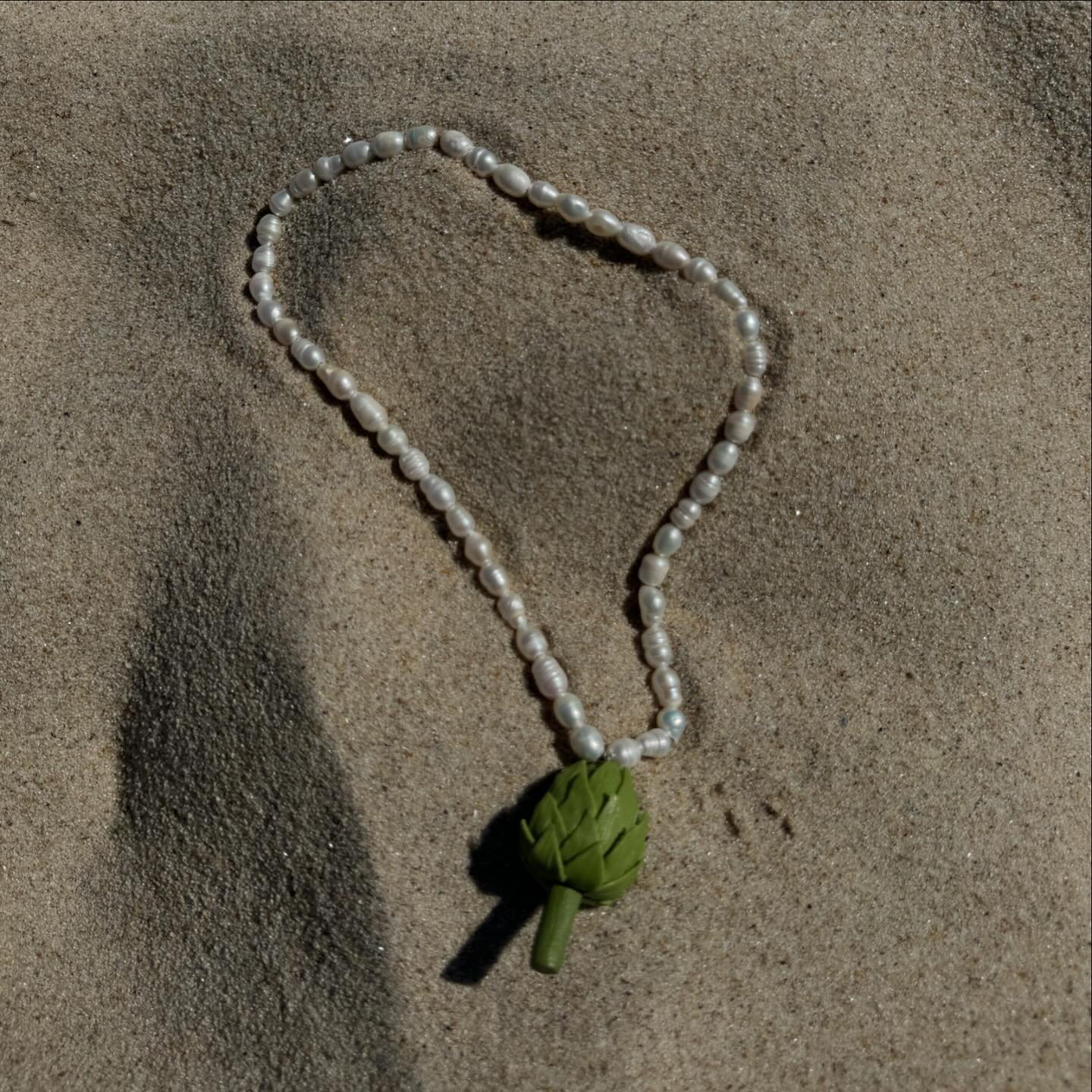 Artichoke shungute necklace 😃