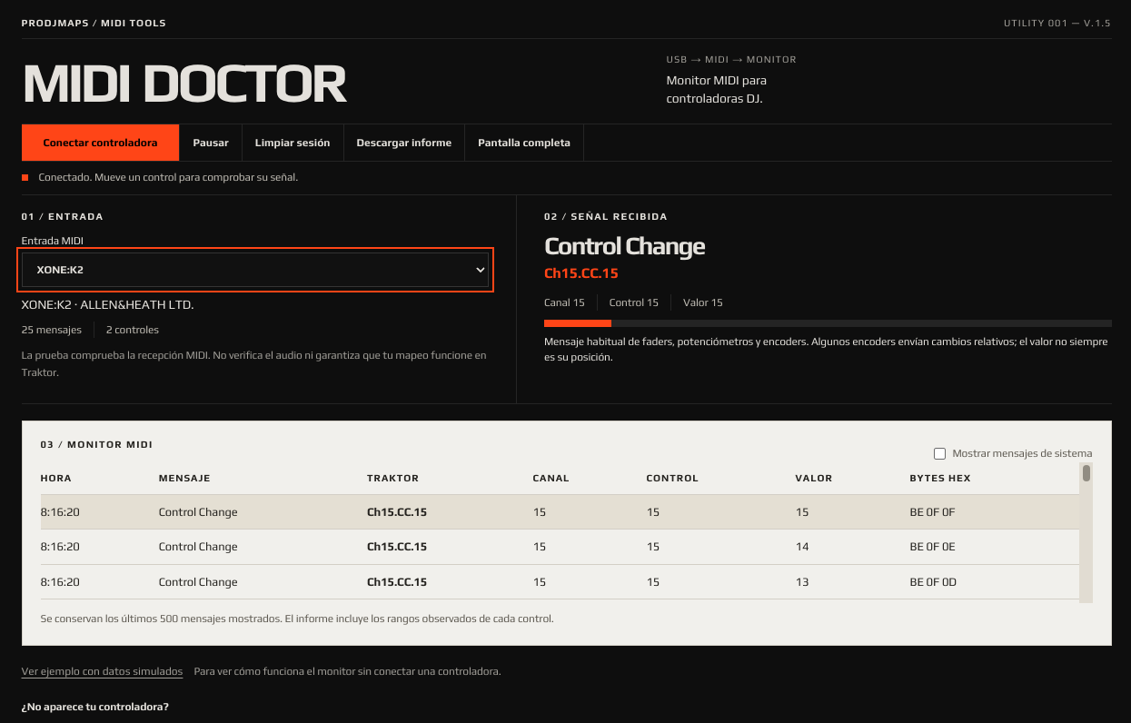 MIDI Doctor: comprueba tu controladora MIDI desde el navegador