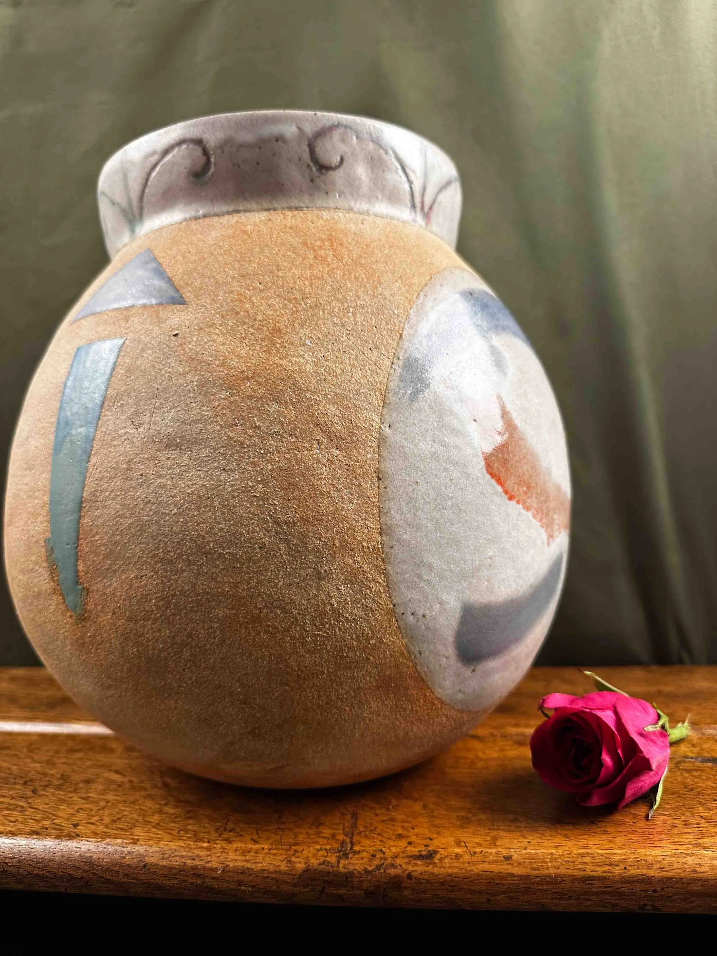 Jill Fanshawe Kato Ceramicist - British Studio Pottery - Finches side detail.jpg