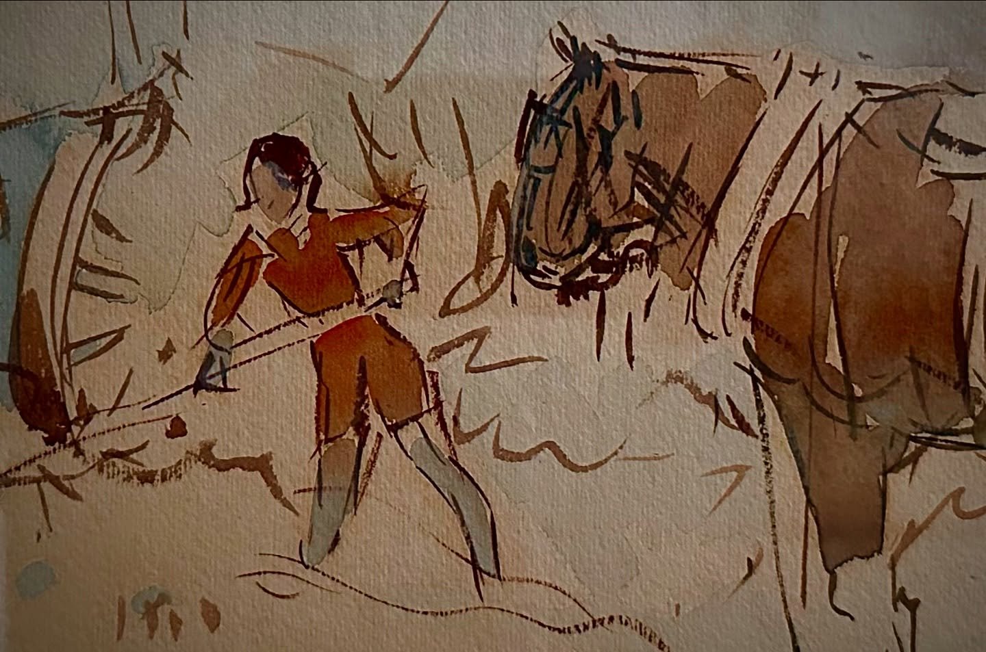 A small detail from a lovely watercolour coming soon - 1920&rsquo;s / 1930&rsquo;s.

A truly lovely find. 

More information after we have researched it. A quickly painted watercolour, sketch style with confident yet fluid marks, British artist. 

#2