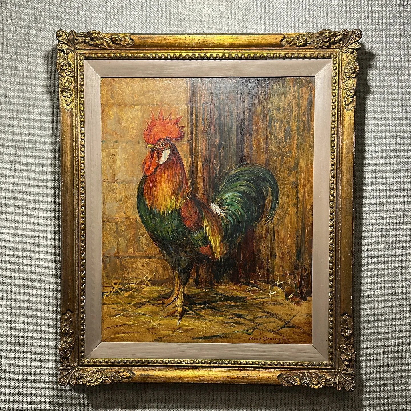 Mary Remington 1910 - 2003
NEAC

Cockerel - Oil on Board

On our stand today at Westonbirt

#britishartist🇬🇧 #rastallart