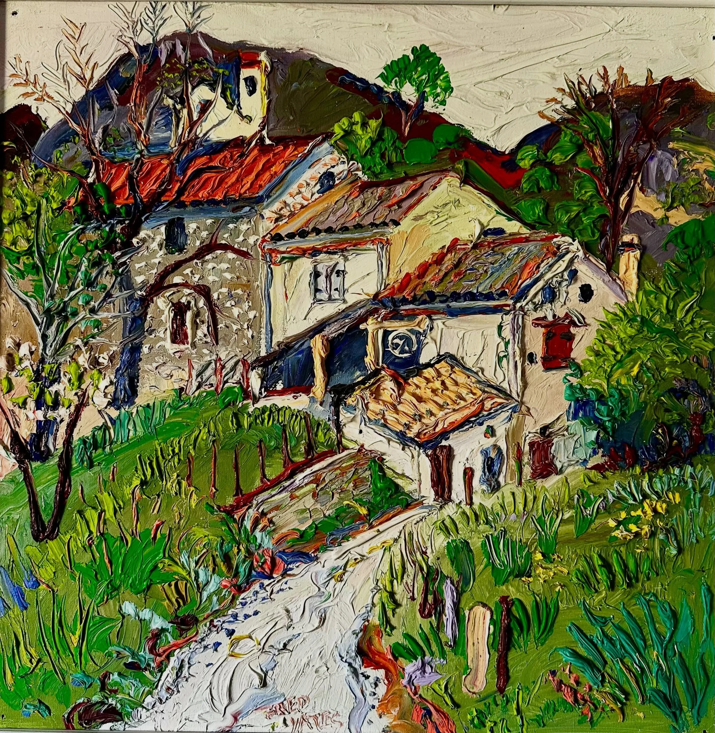 Full of warmth and lime greens!

Fred Yates 1922 -2008

A truly delightful French Oil on Board from our private collection.

Seemed like the right painting to share on this gorgeous hot day. 

#fredyates 
#rastallart 
#modernbritishart 

www.rastall.