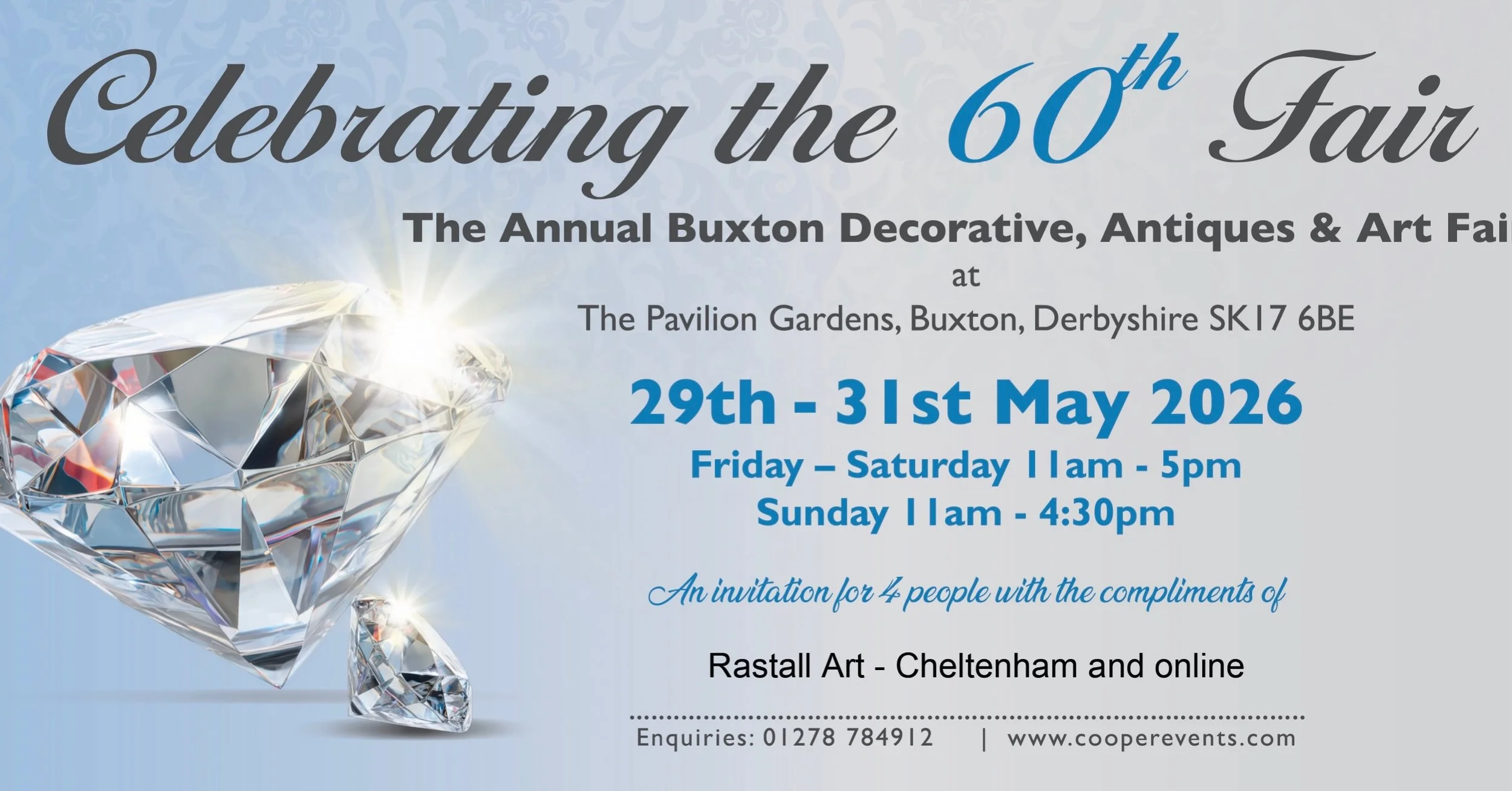 Art in Derbyshire ❤️
Rastall Art will be live on Friday 29th at Buxton Pavilion for our 3rd year at the show. 

It opens Friday to Sunday 29th - 31st May and is always a good show with an excellent selection of dealers with exciting and interesting i