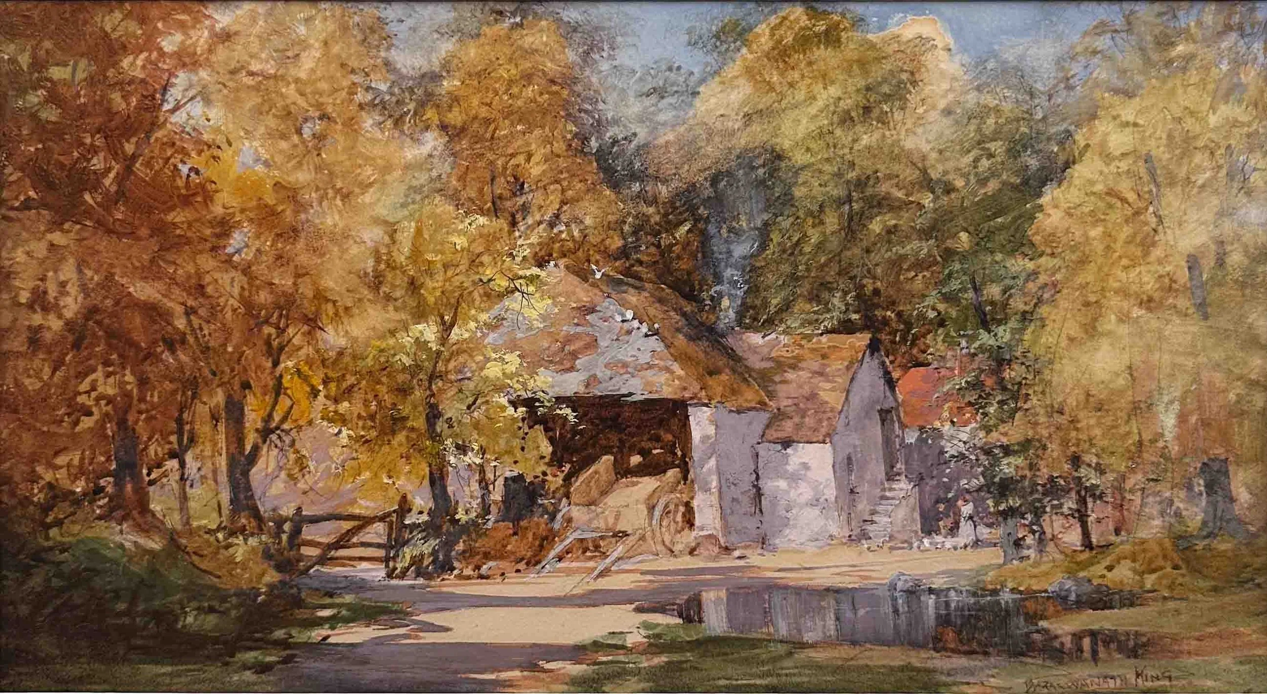 John Baragwanath King - A Devon Farm Near Chagford