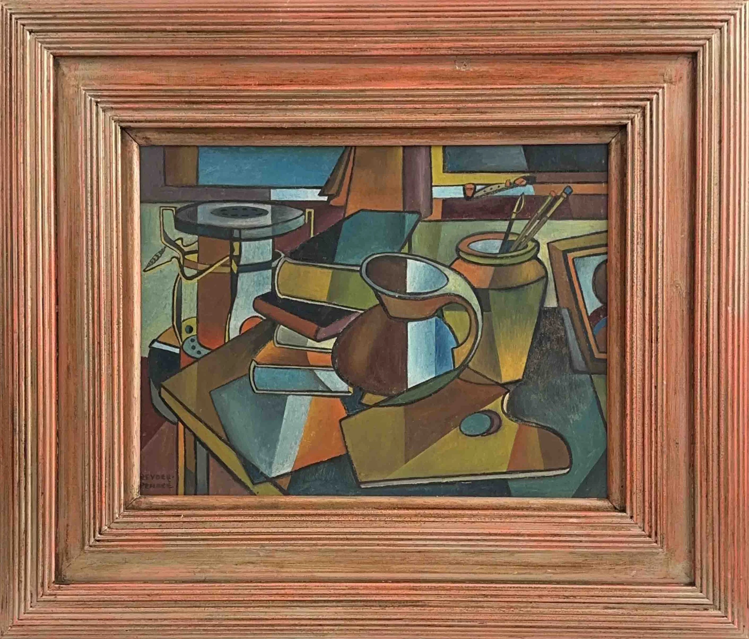 Arthur Gill Pleydell-Pearce - Cubist Still Life with Frame.jpg