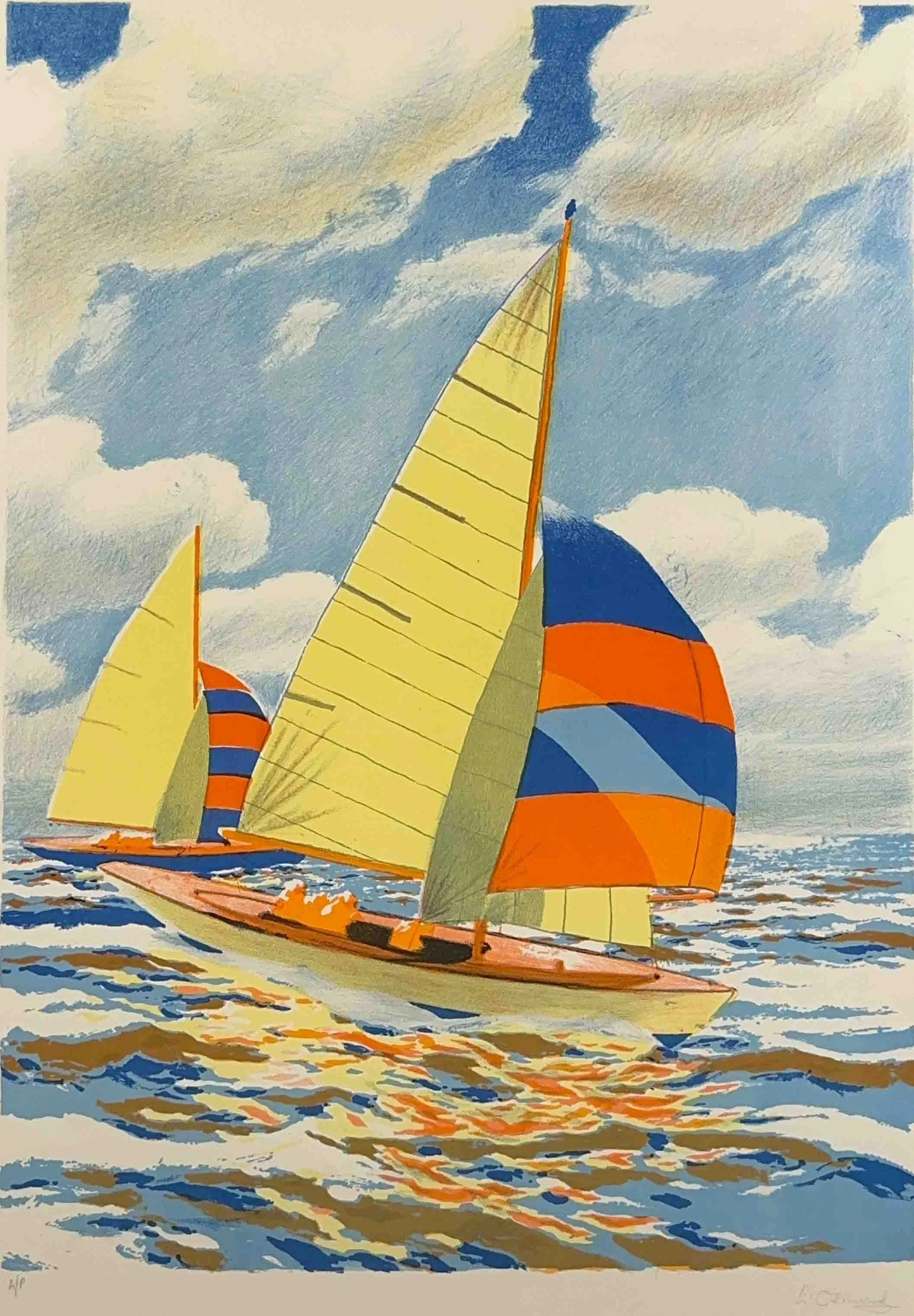 Edward Osmond -  Sailing boat with spinnaker