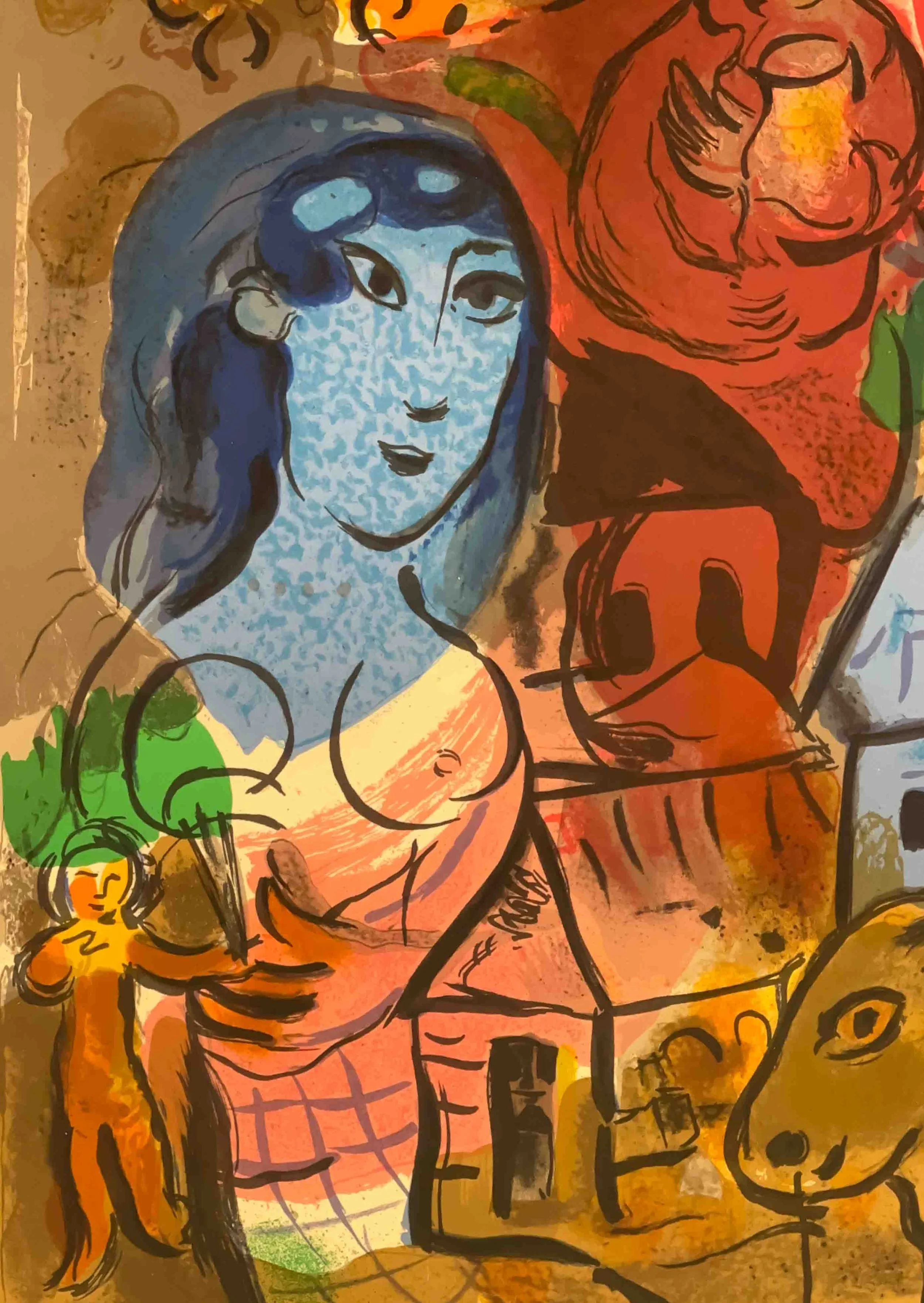 Marc Chagall - Homage 1969 Lithograph - People Detail.jpg