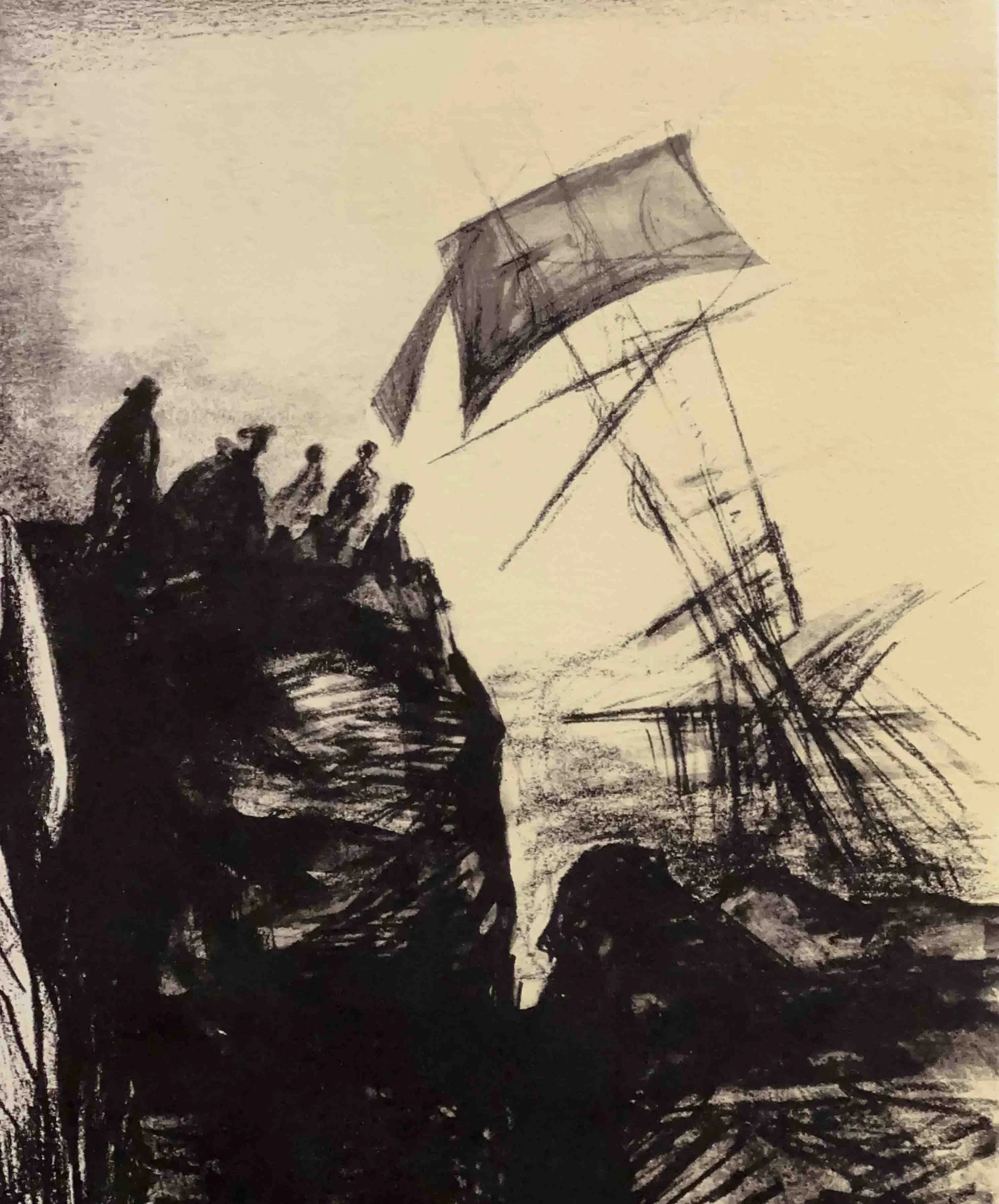 Henry Moore - Shipwreck II, 1973 Lithograph - Ship Detail.jpg