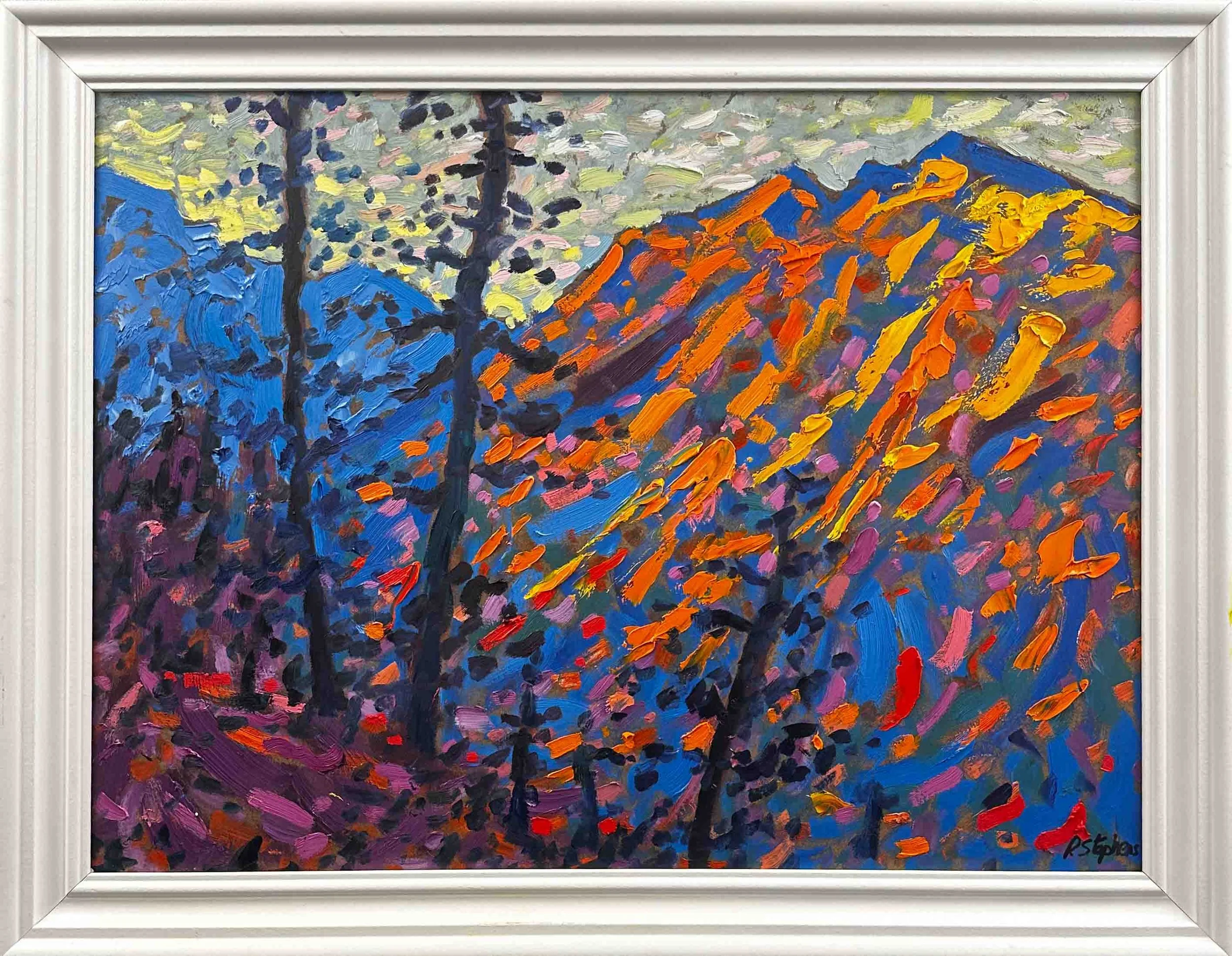 Paul Stephens - Caledonian Mountains - Full painting with frame.jpg