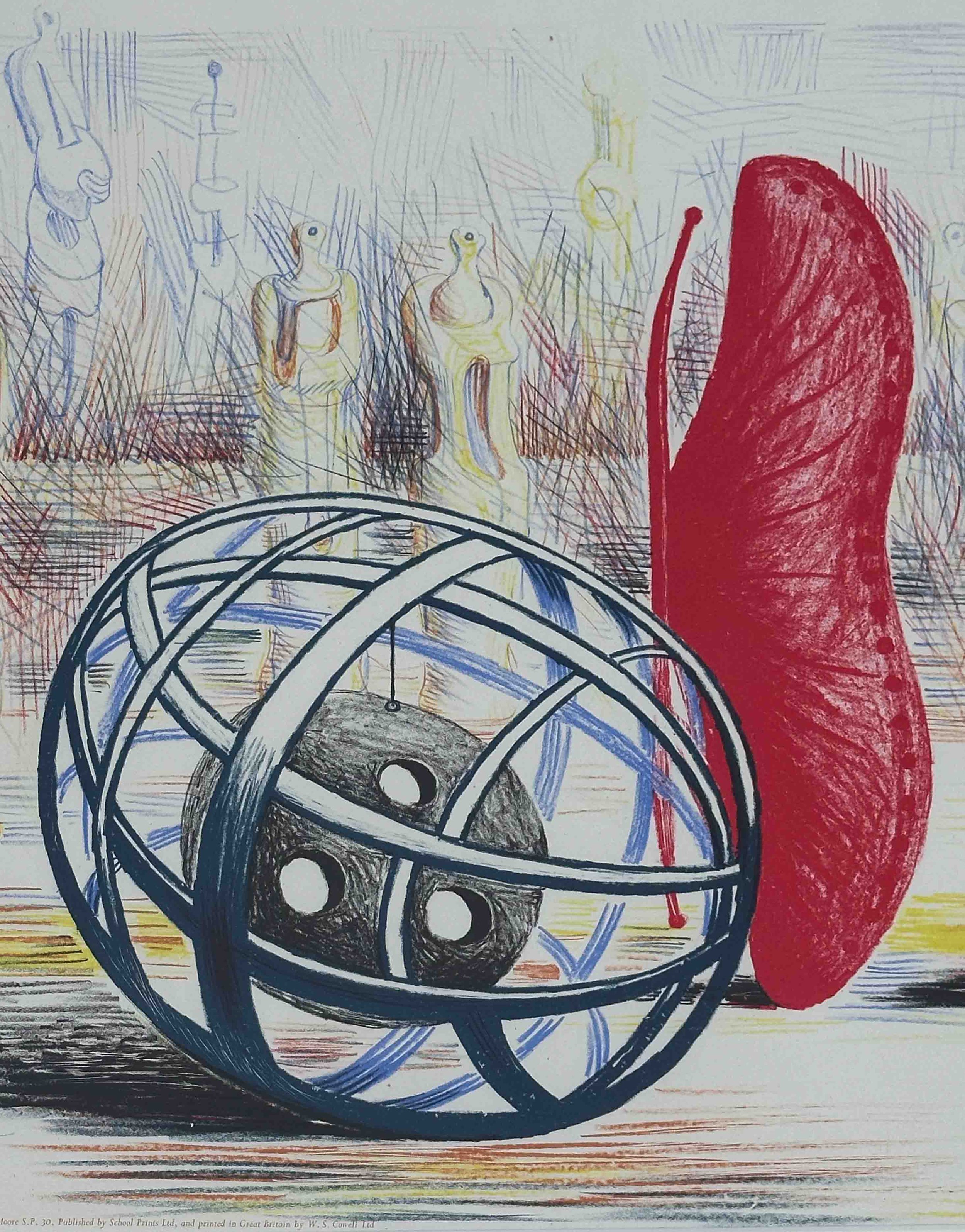 Henry Moore Artist - Sculptural Objects 1949 - Spherical Detail