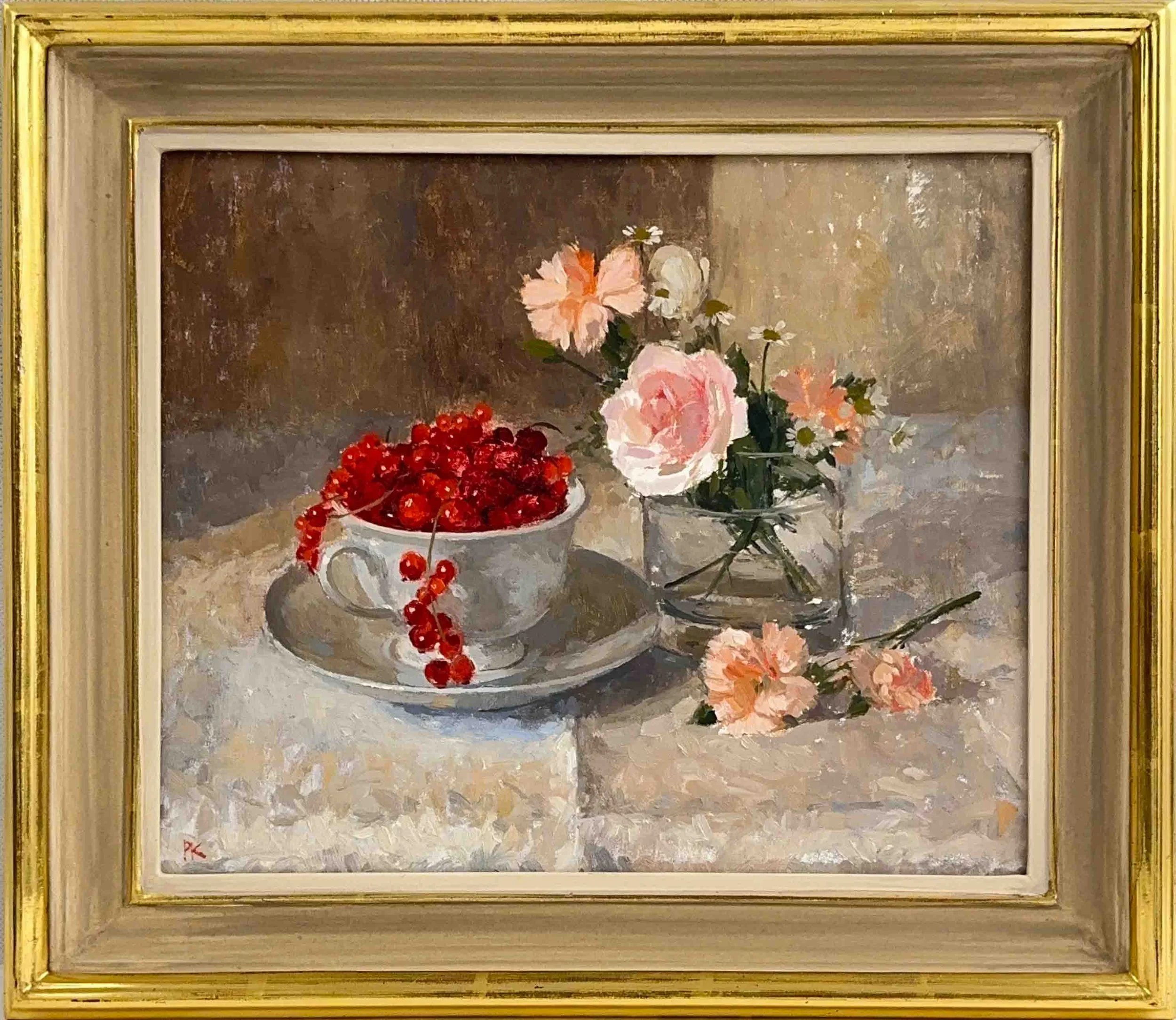 Pamela Kay - redcurrants and pinks Front and Frame.jpg