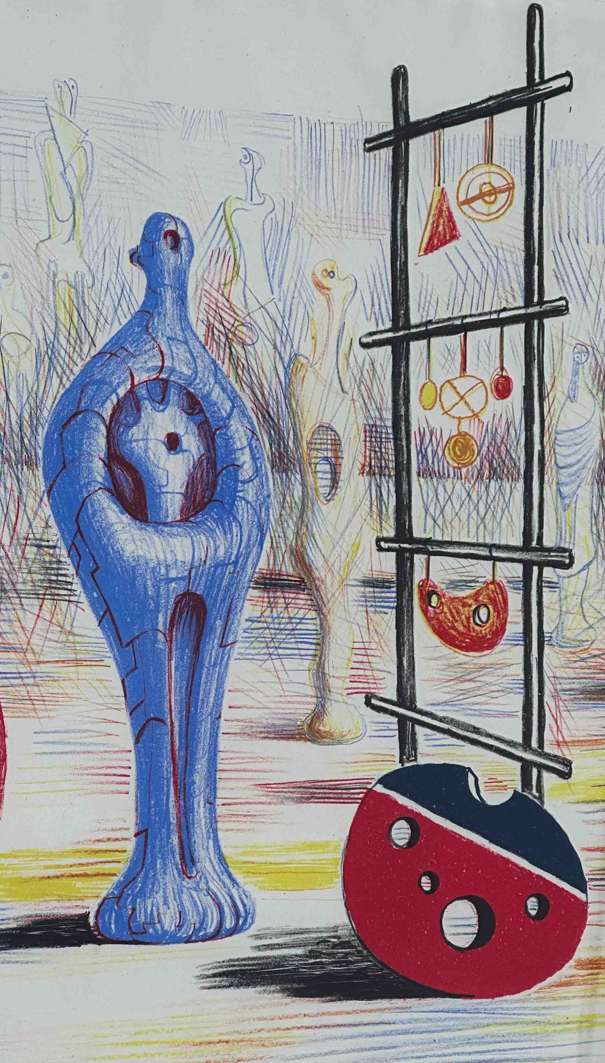 Henry Moore Artist - Sculptural Objects 1949 - Detail in Image
