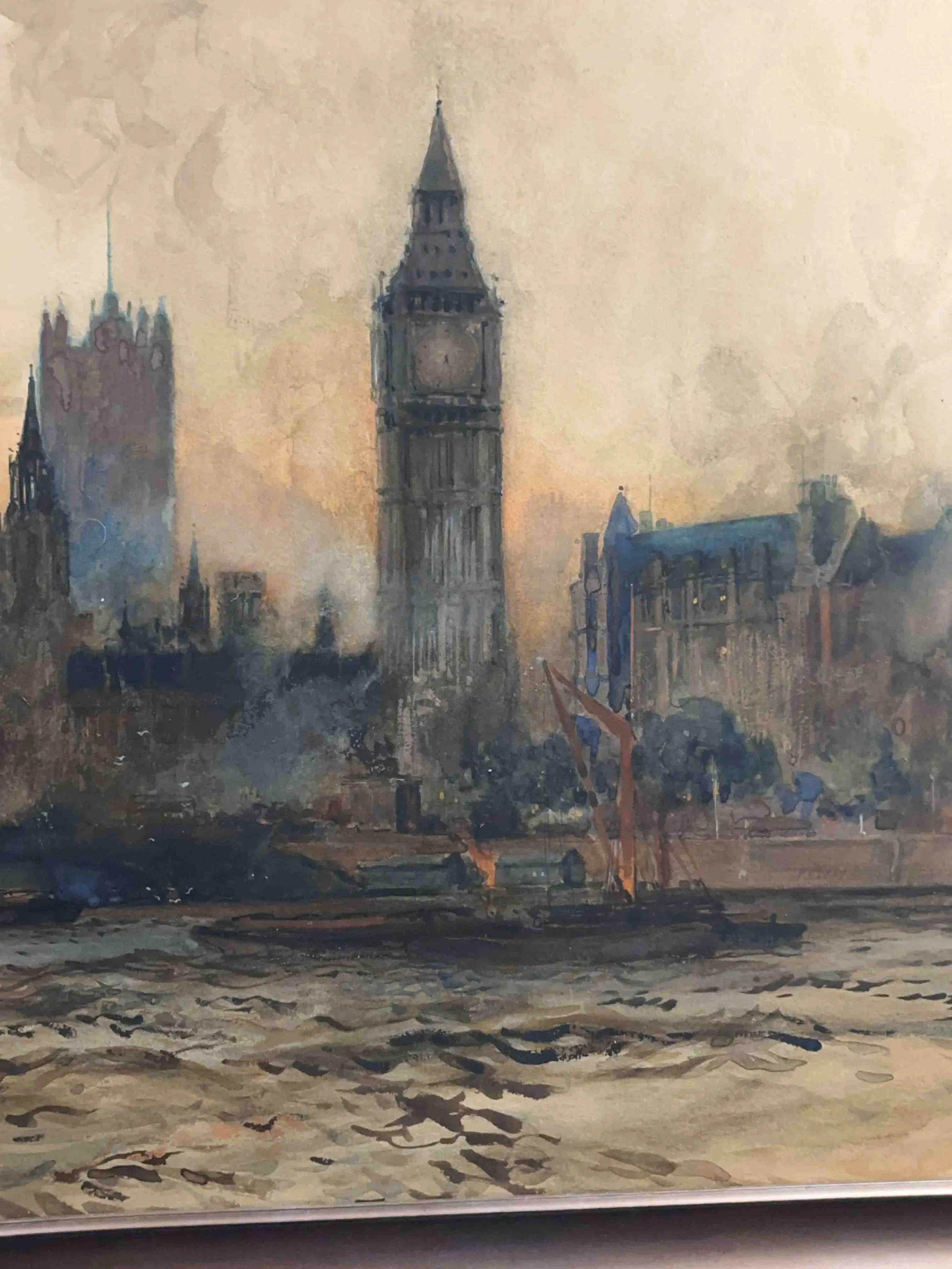 Leslie Wilcox - Houses of Parliament - River boat detail.jpg