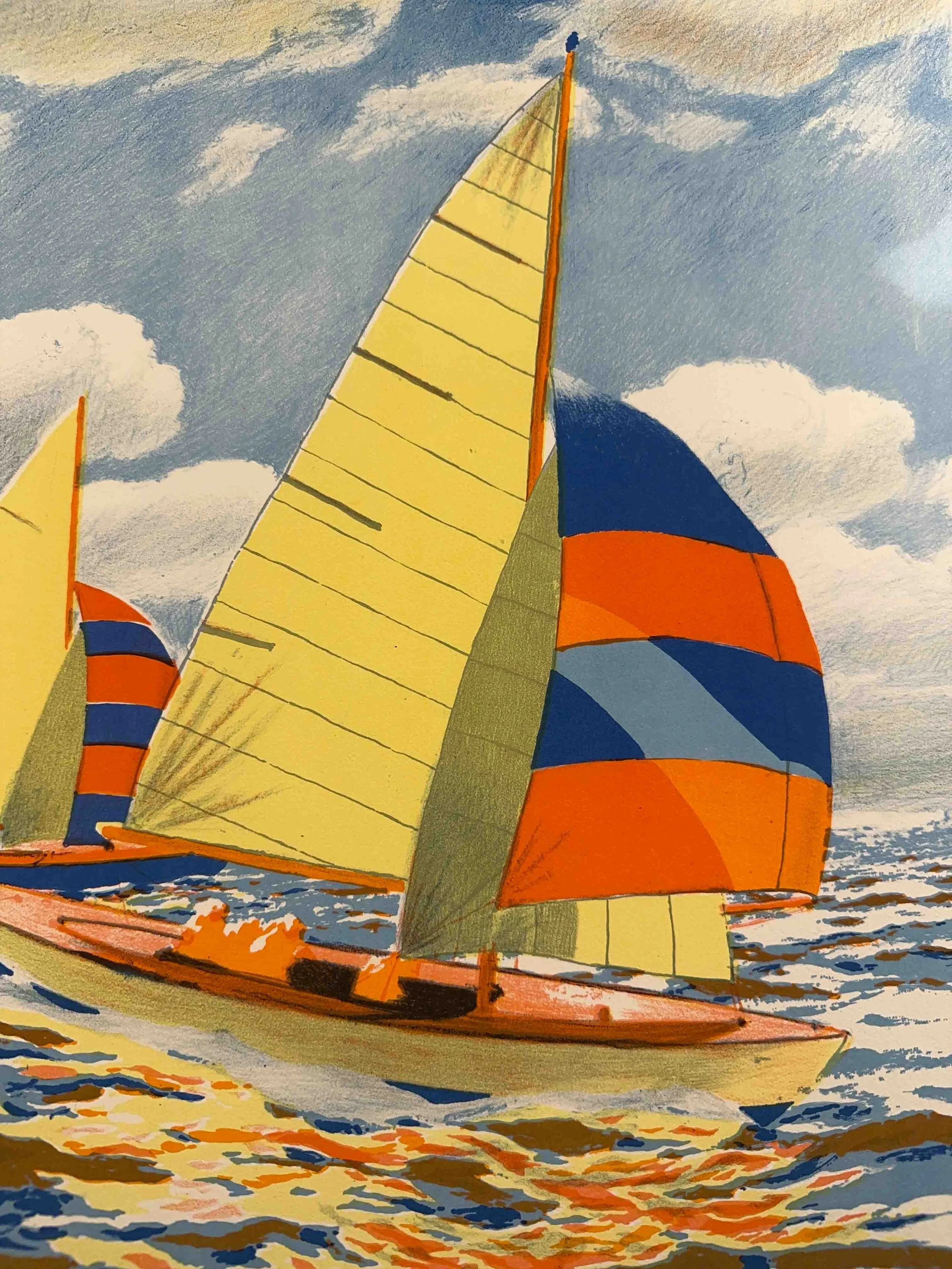Edward Osmond - Boat with Spinnaker - Close up on the boat detail.jpg