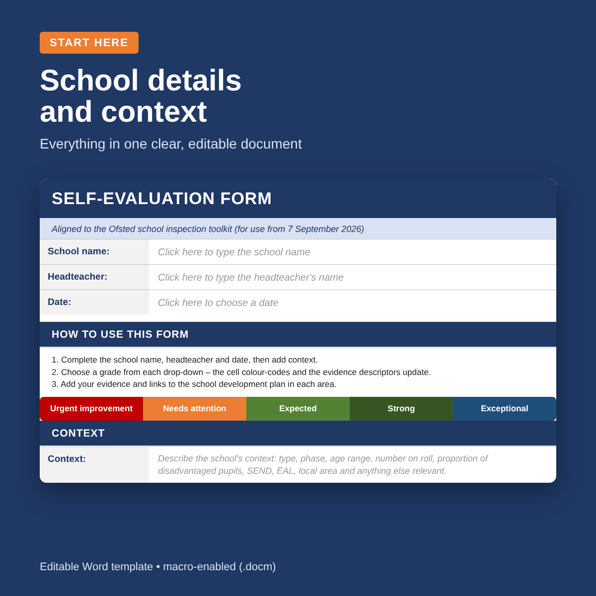 Self Evaluation Form