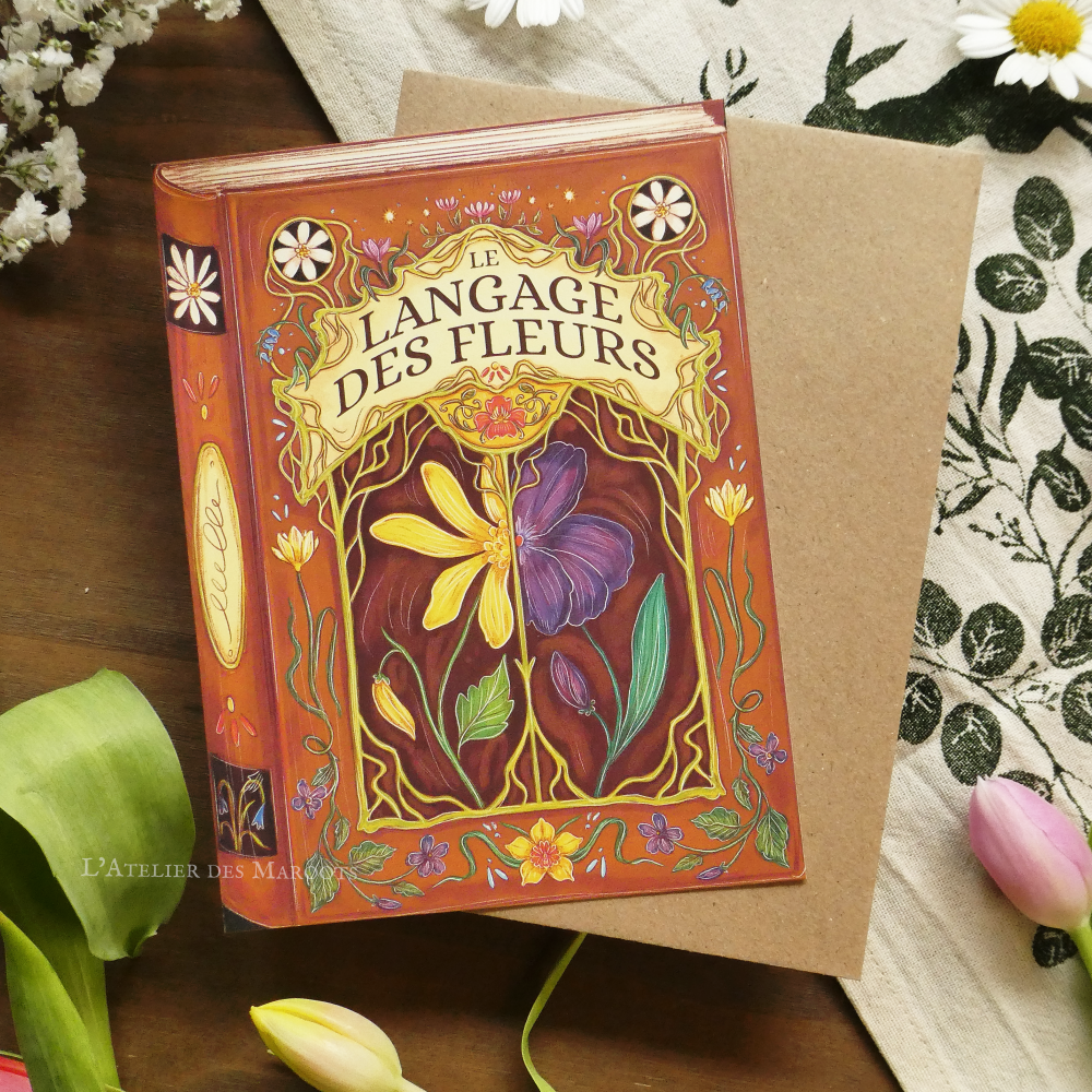 "Le Langage des Fleurs" - Carte Postale