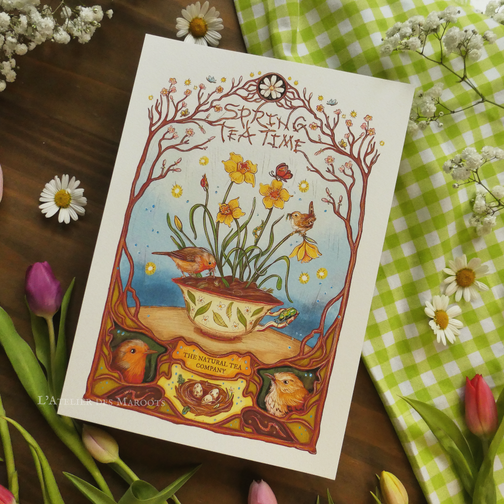 "Spring Tea Time" - Affiche