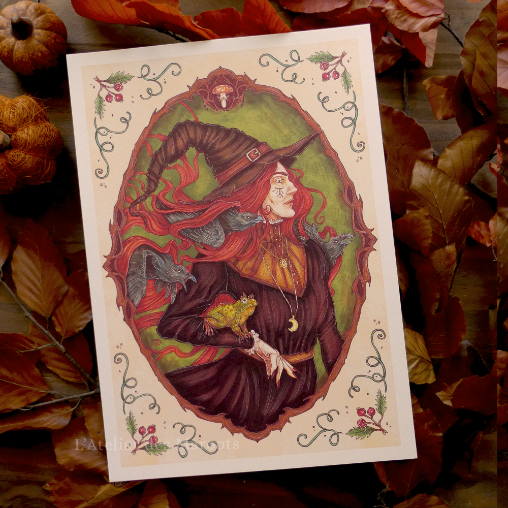 "Portrait de Sorcière - Darkwitch" - Affiche