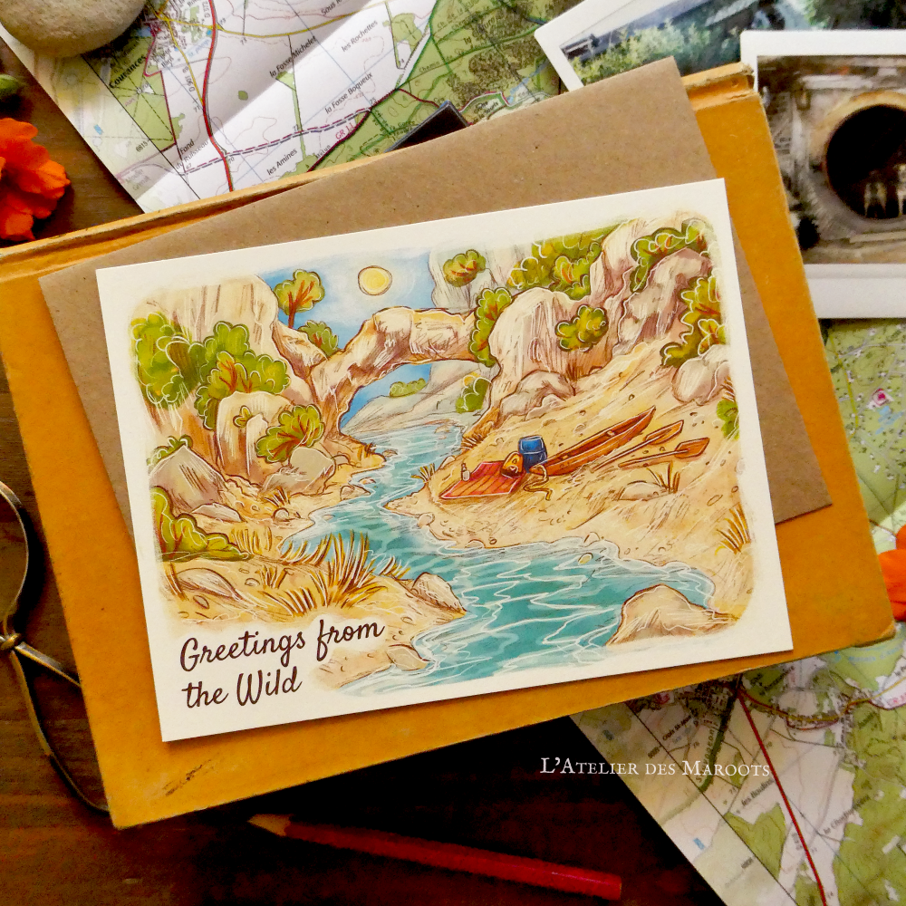 "Greetings From The Wild - Les Gorges" - Carte Postale