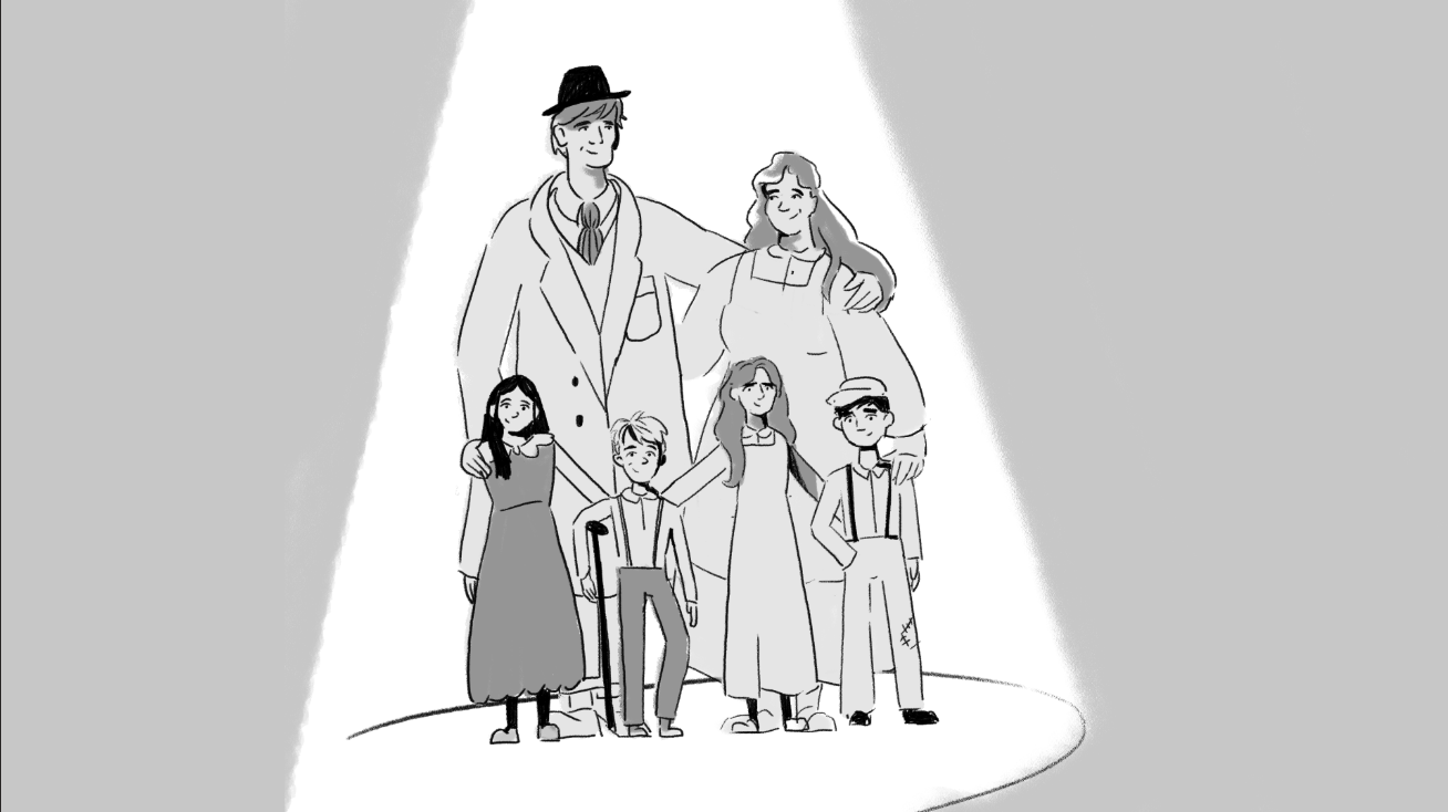  A development sketch from GCSE English series for BBC Bitesize from video production studio Heehaw 