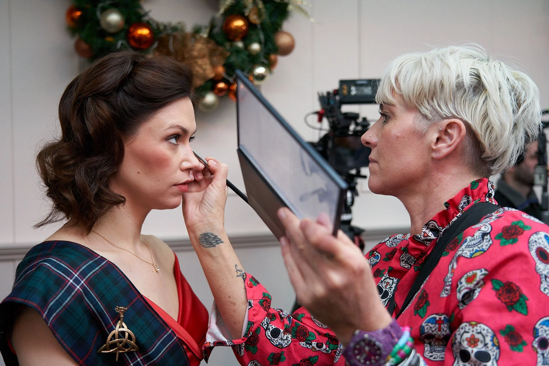 An actress in hair and make up
