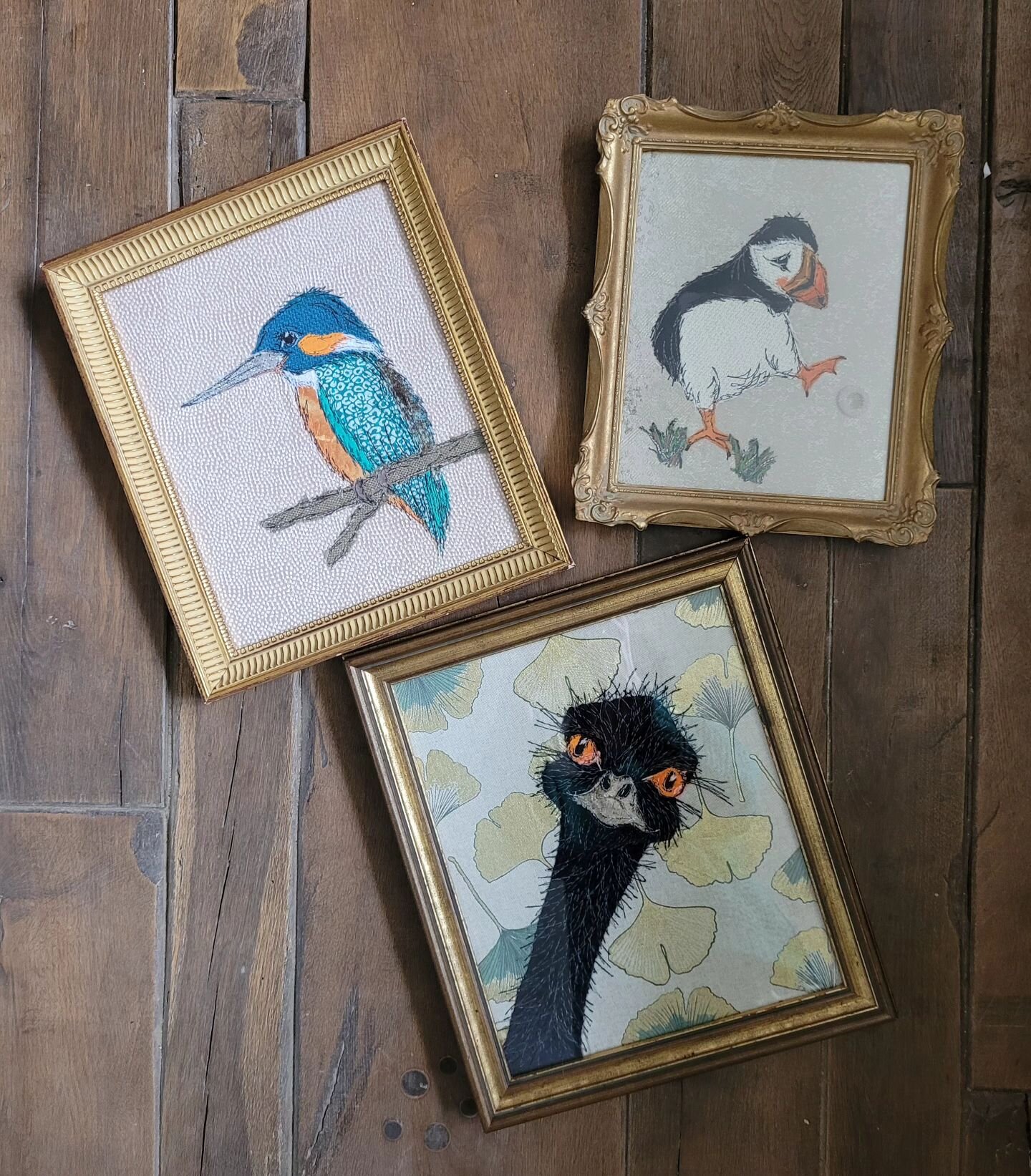 Here are some new bespoke pieces freshly finished in some gorgeous vintage frames. 
Original artwork for your home or for a special gift. 
These lovelies don't always make it out with me to events so please dm me for sizes and prices if interested x
