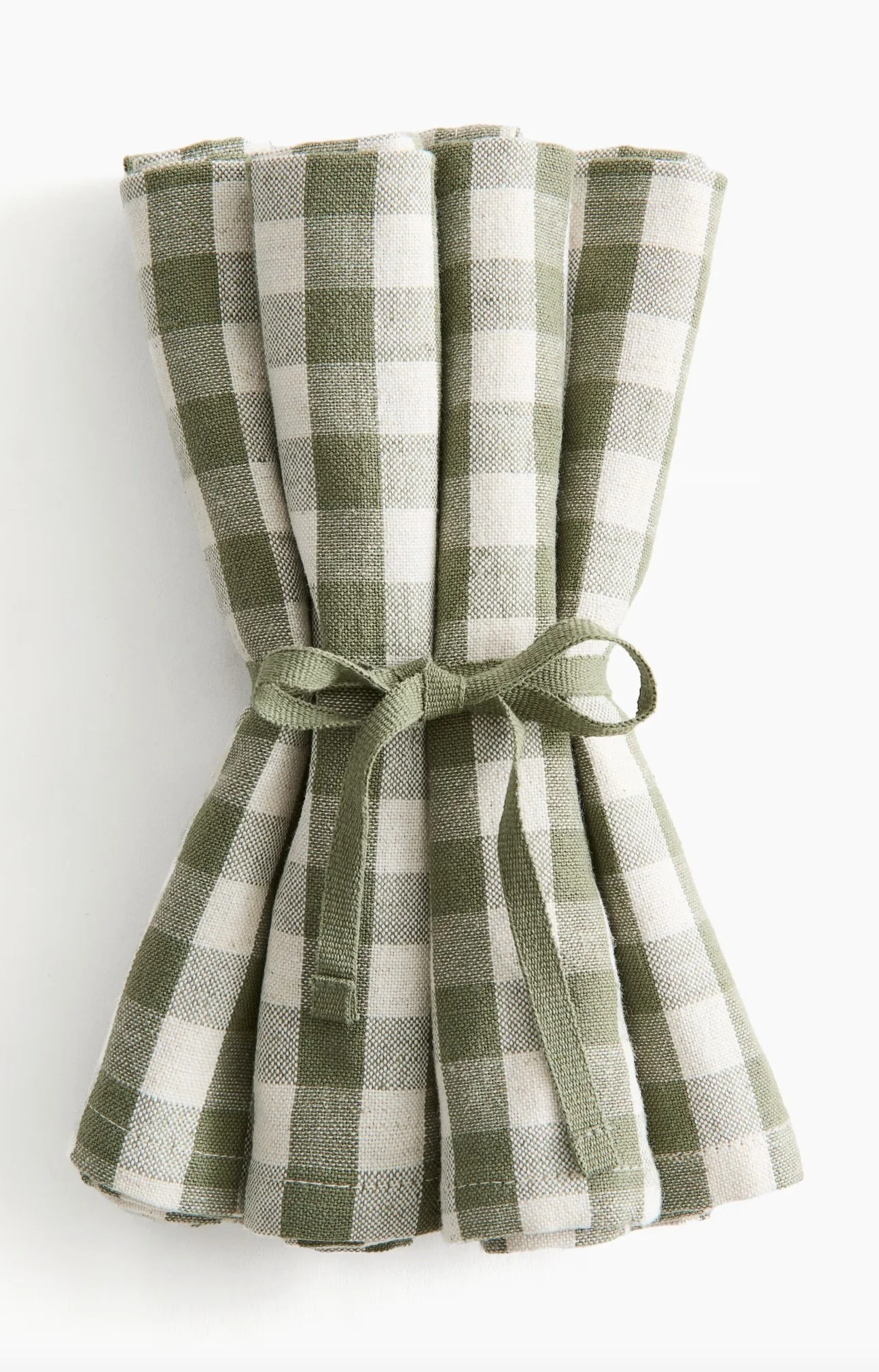 gingham check cotton napkins