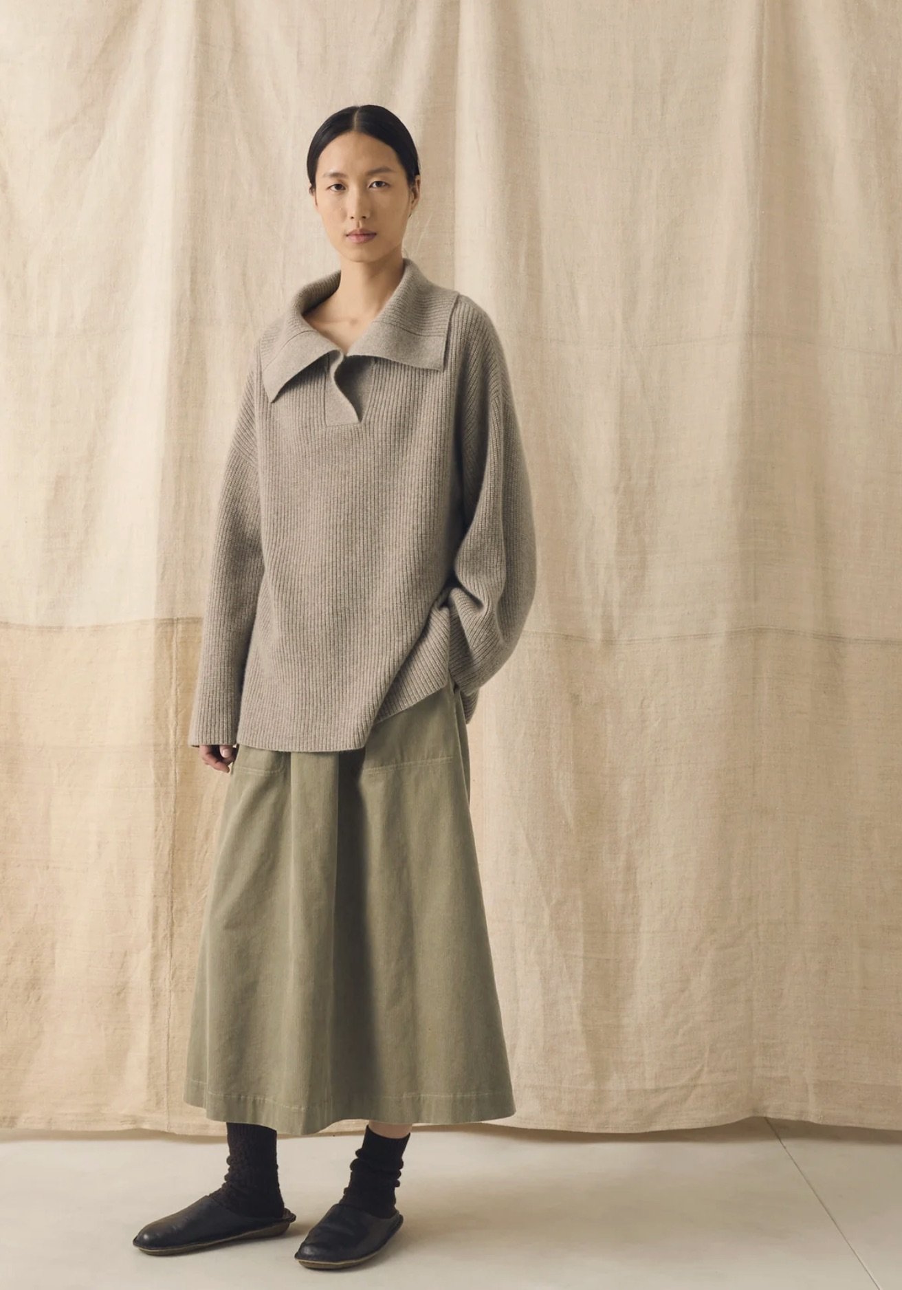 ribbed wool cashmere sweater by Toast