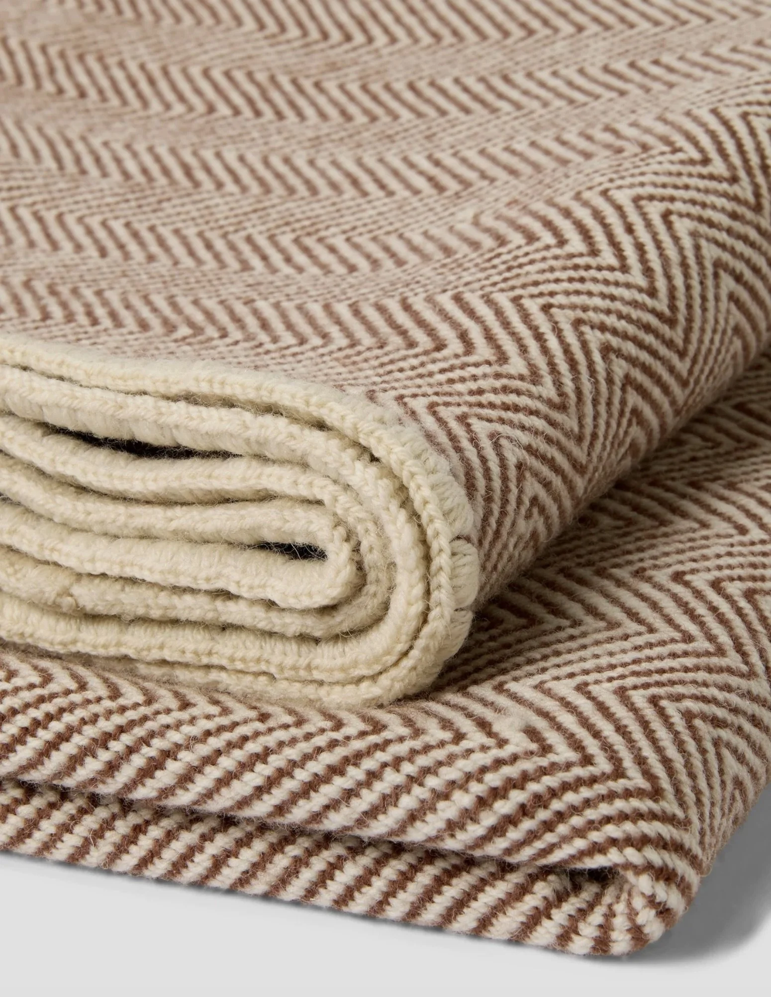 piglet in bed herringbone wool throw