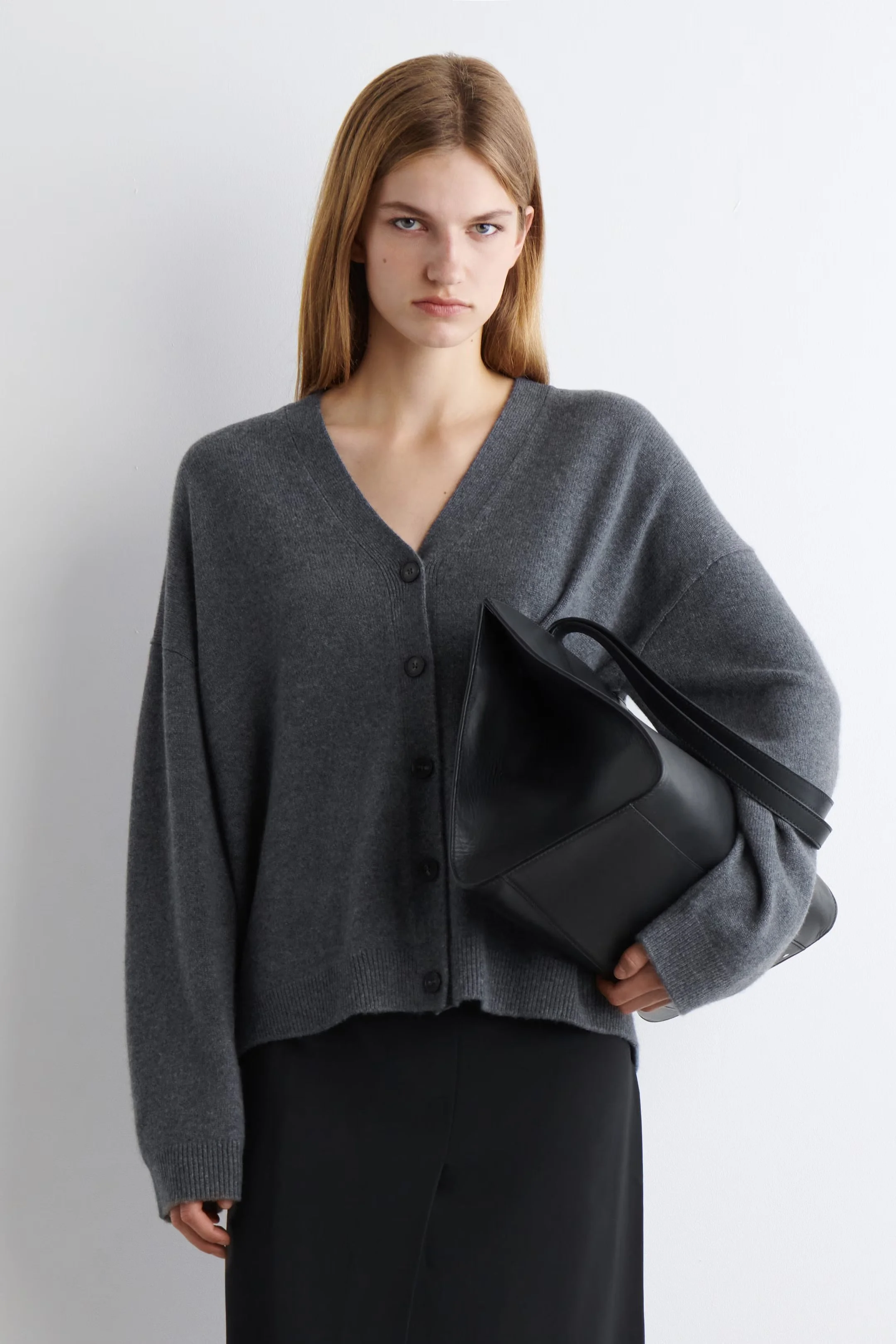 COS cashmere v neck cardigan