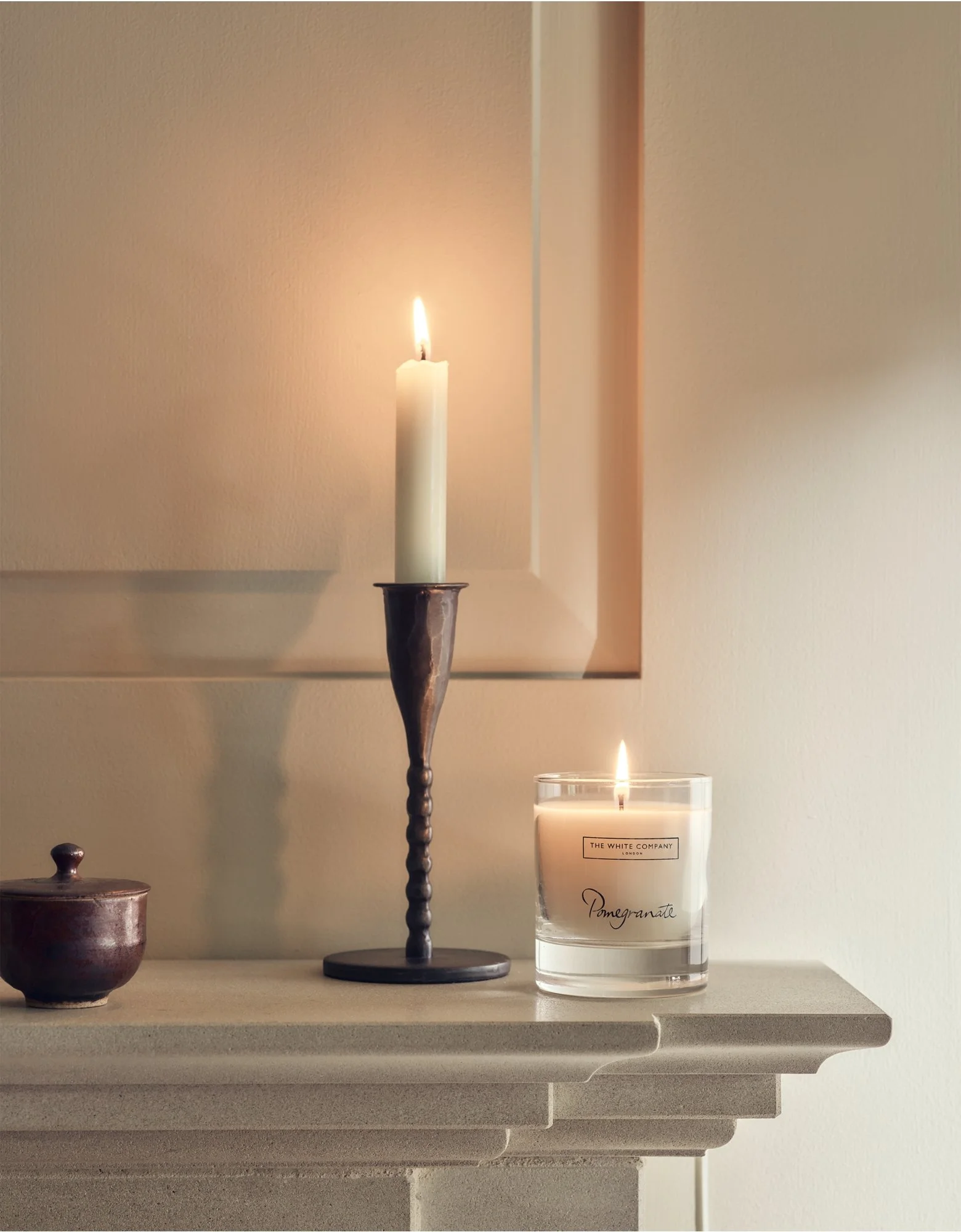 candle glow and seasonal scents