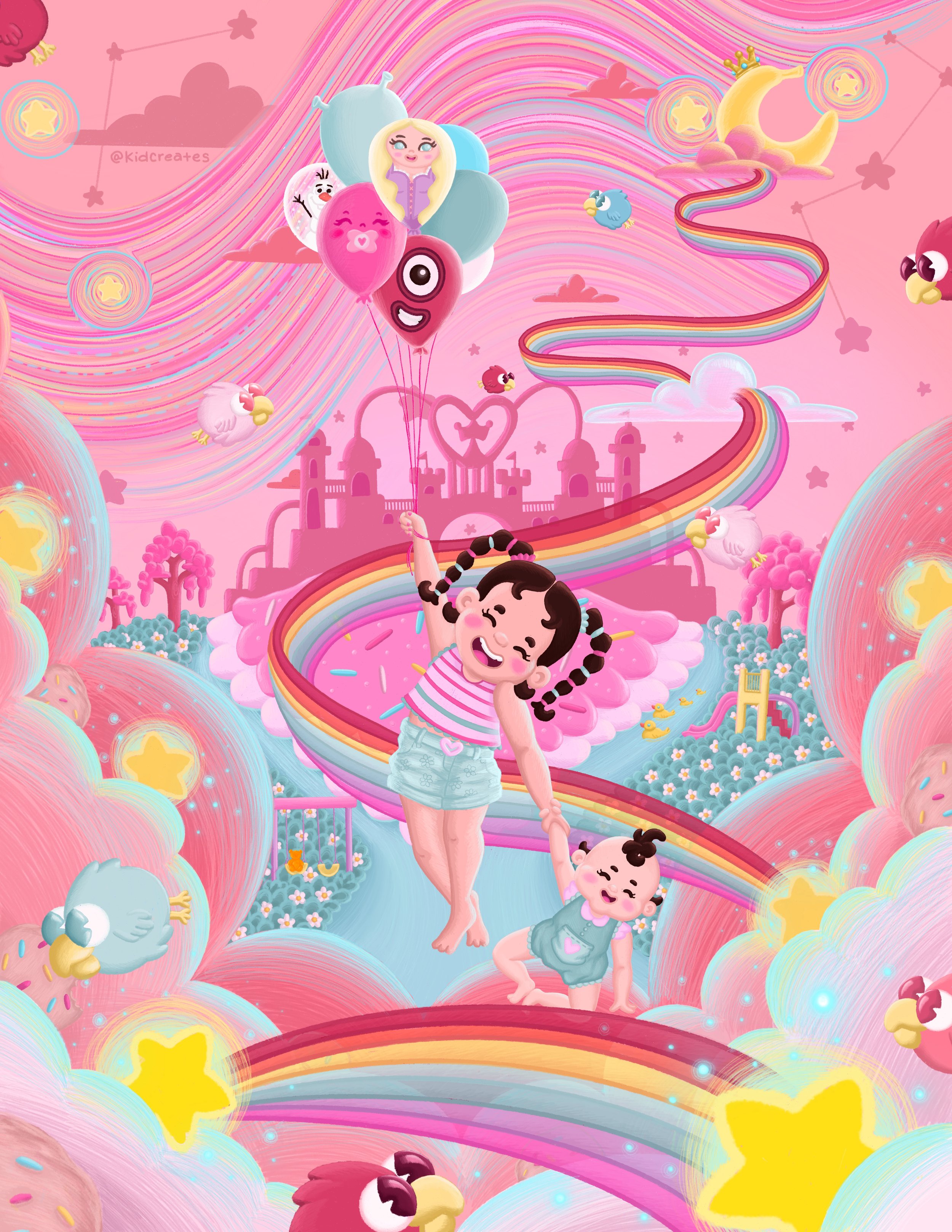 Custom Maximalist Cartoon Portrait (Digital)