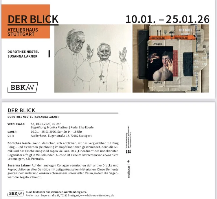 Einladung zur Ausstellung im Atelierhaus des BBK/W von Dorothee Nestel und Susanna Lakner