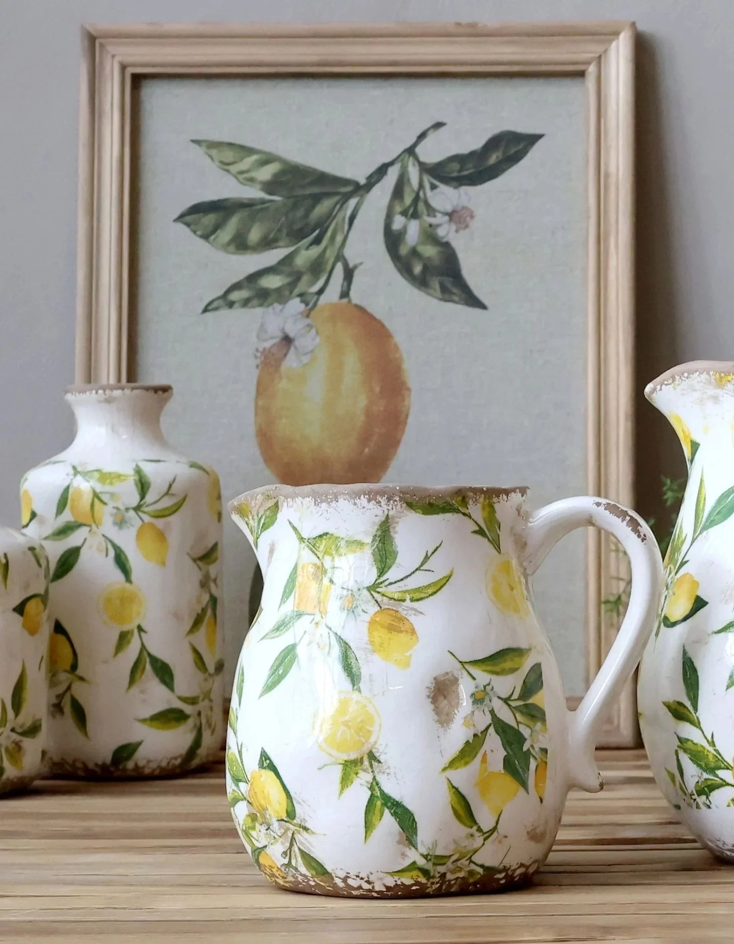 Deko kande med citronmotiv