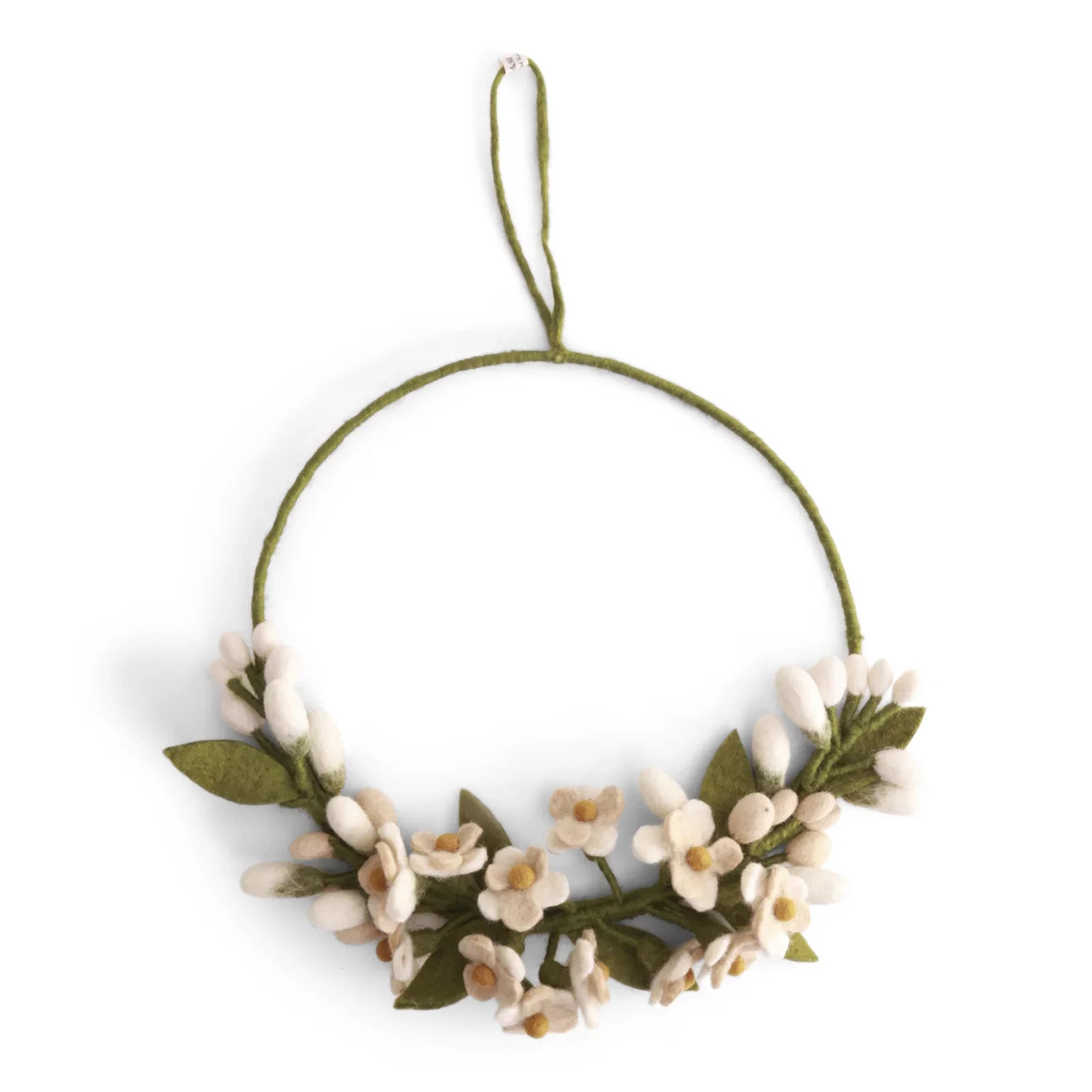 Blomster krans i filt